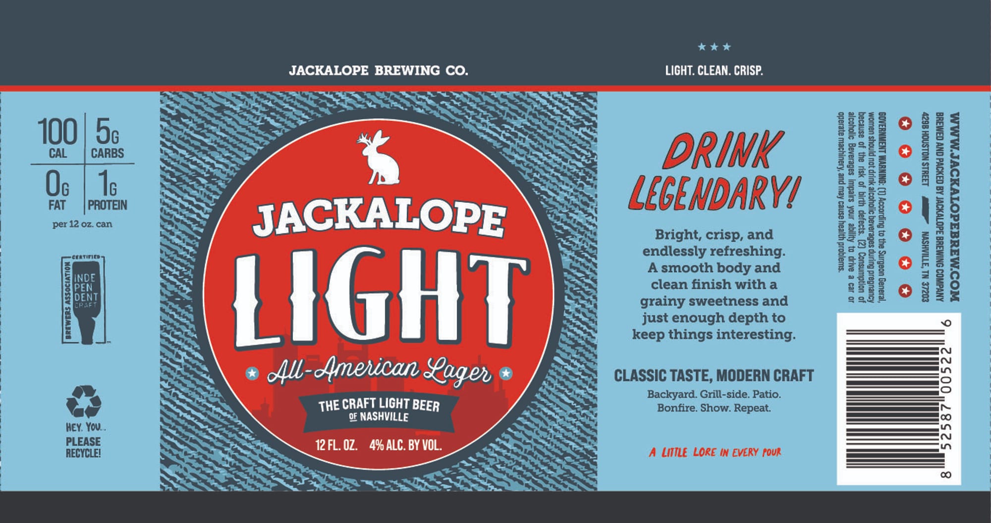 Light by Jackalope Brewing - beer label