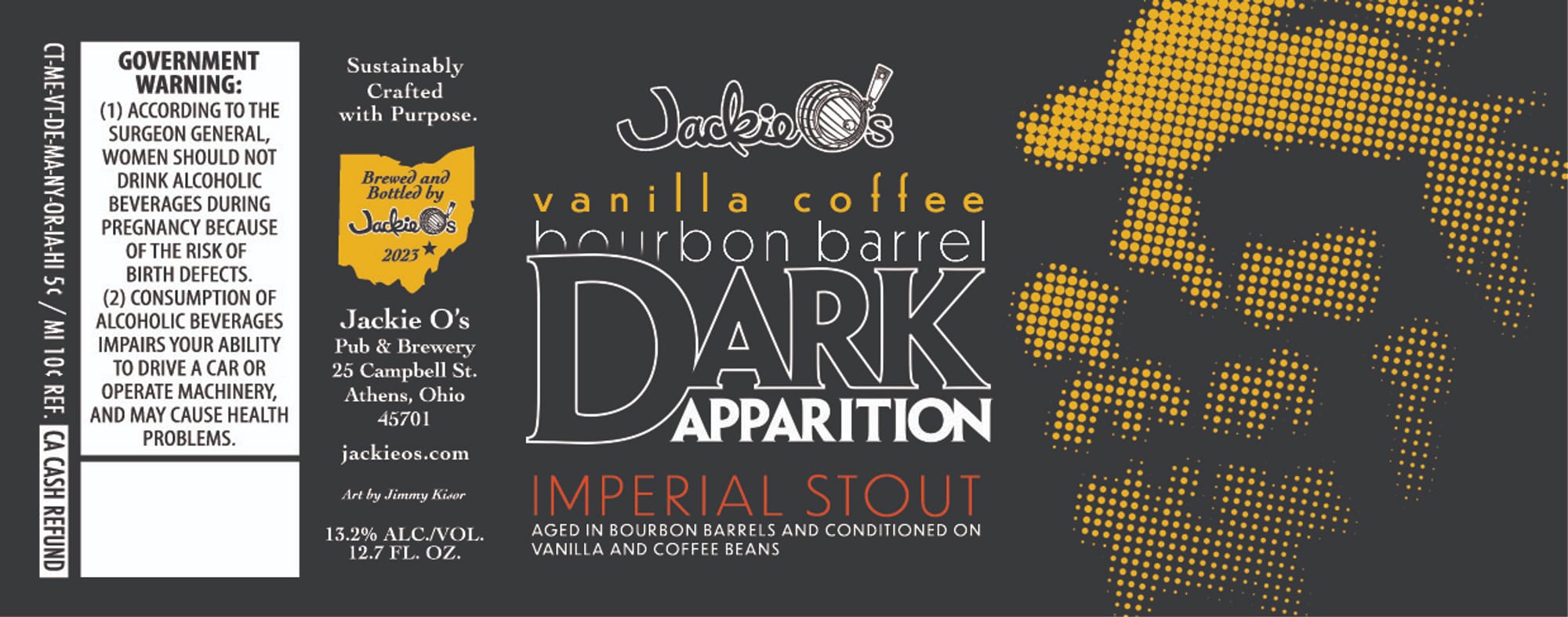 Dark Apparition by Jackie O’s - beer label