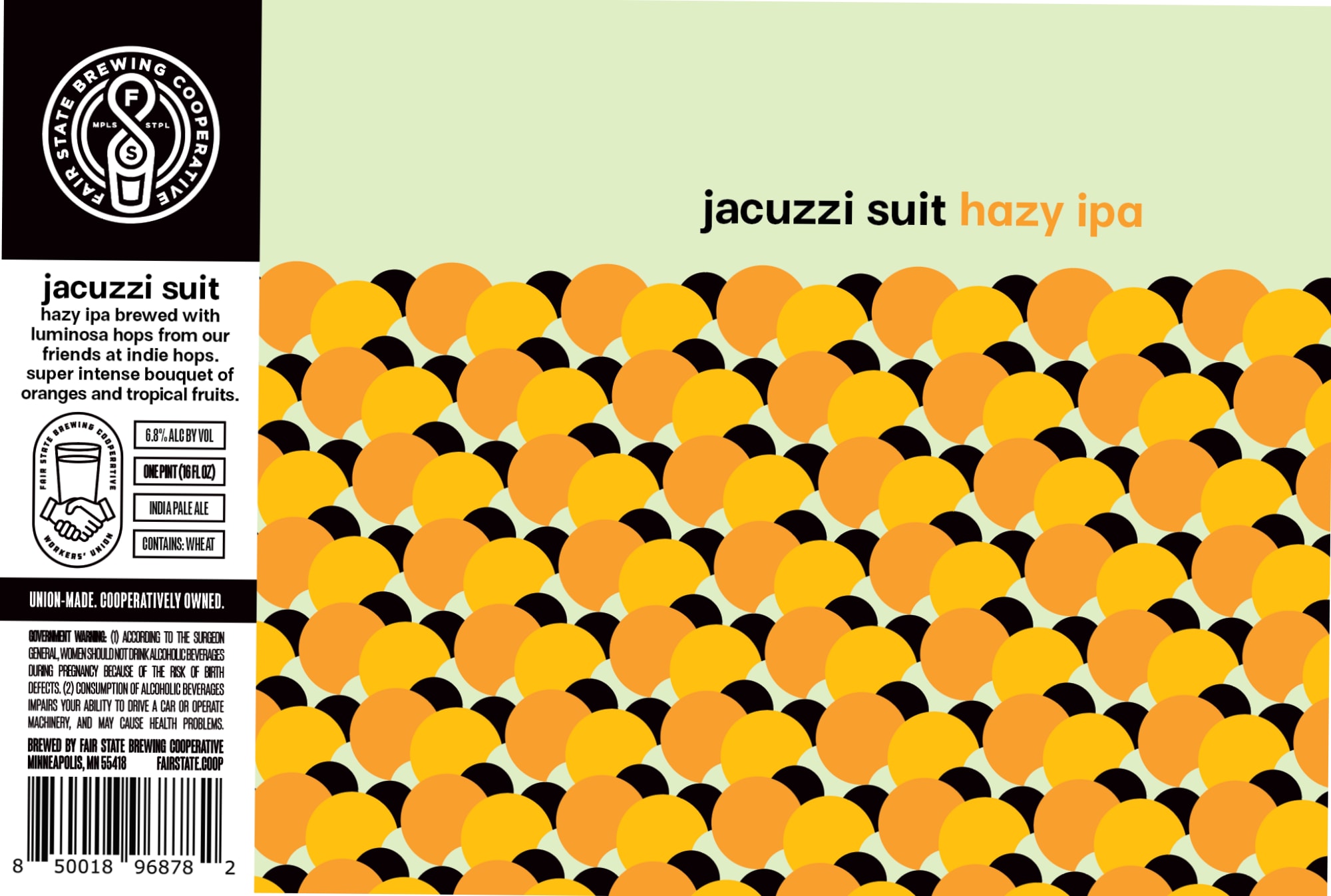 Jacuzzi Suit hazy IPA by Fair State Brewing Cooperative - beer label