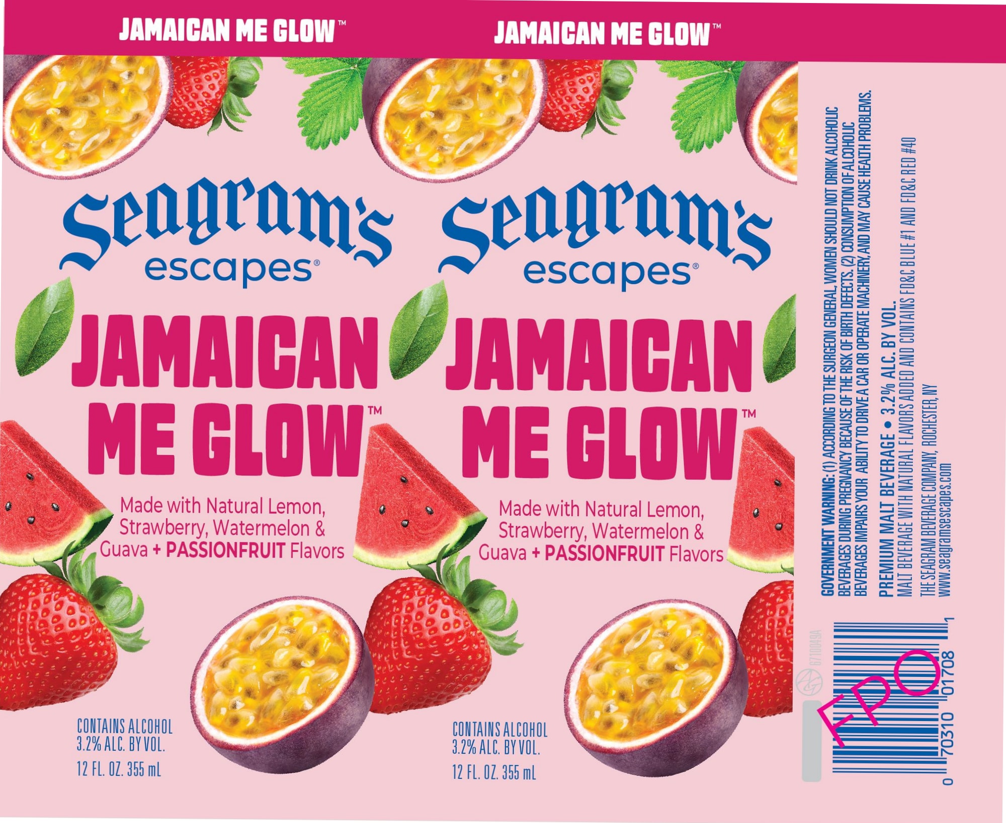Jamaican Me Glow by Seagram’s - beer label