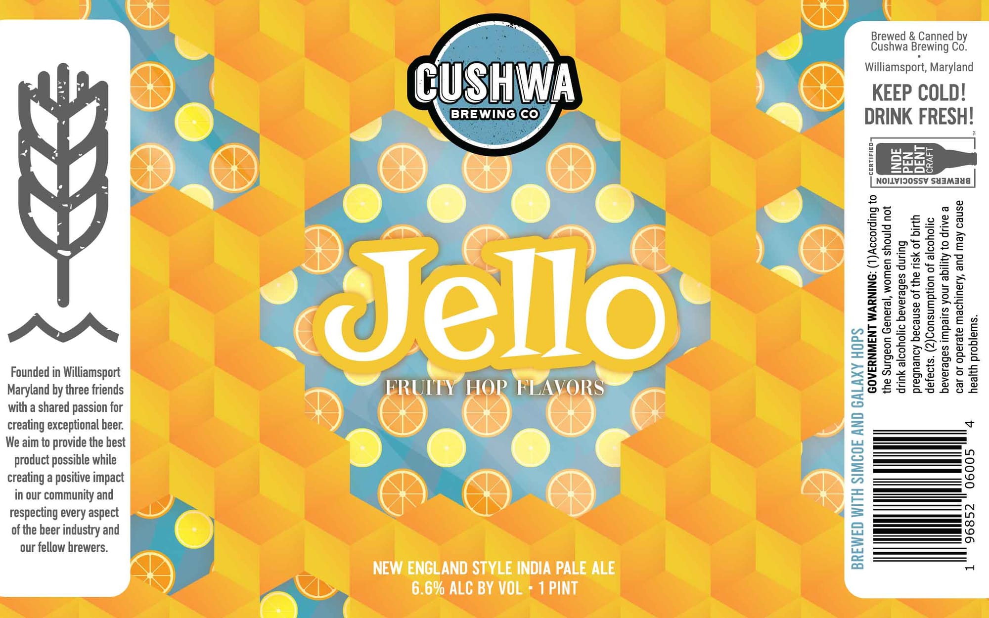 Jello by Cushwa Brewing Co. - beer label