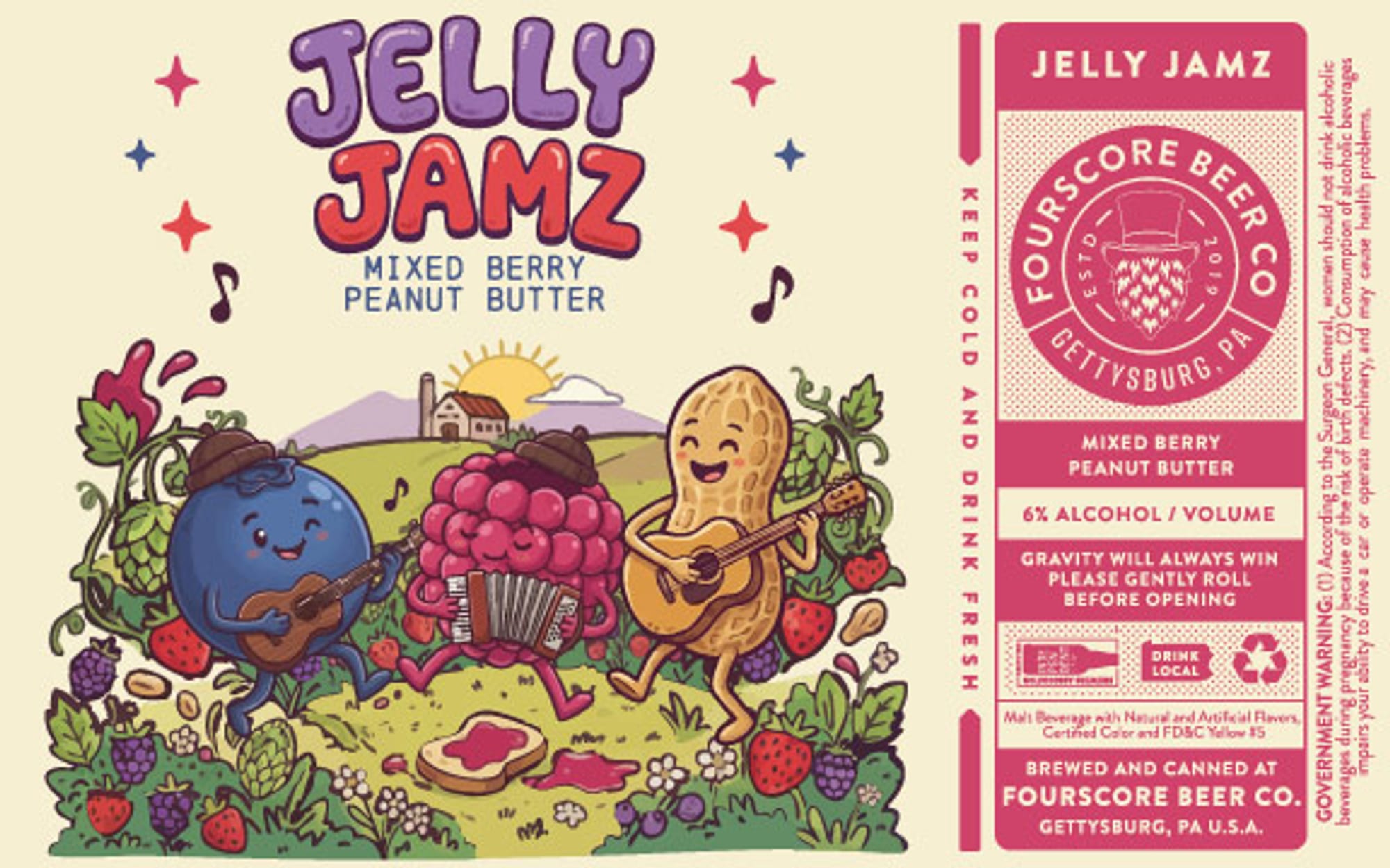 Jelly Jamz by Fourscore Beer Co. - beer label