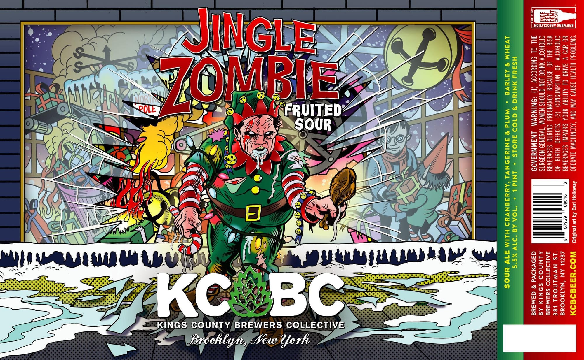 Jingle Zombie by Kings County Brewers Collective - beer label