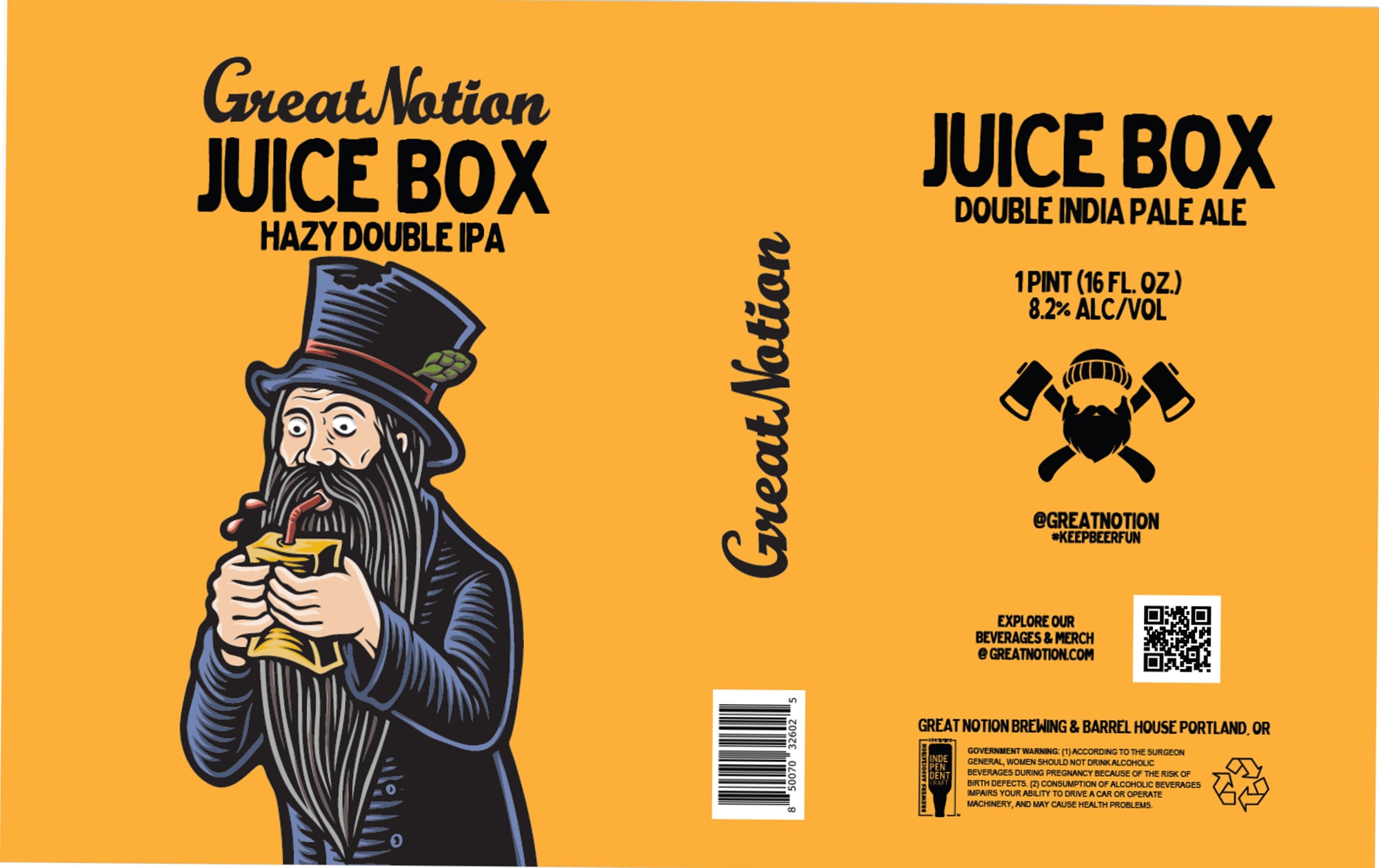 Juice Box by Great Notion Brewing - beer label