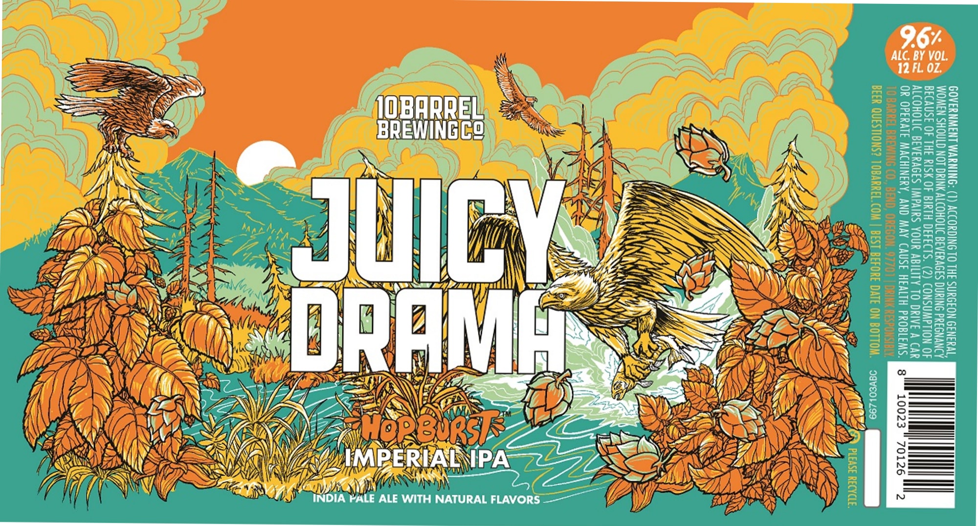 Juicy Drama by 10 Barrel Brewing Co. - beer label