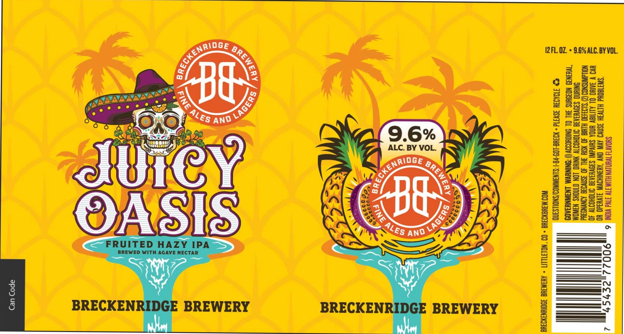 Juicy Oasis by Breckenridge Brewery - beer label