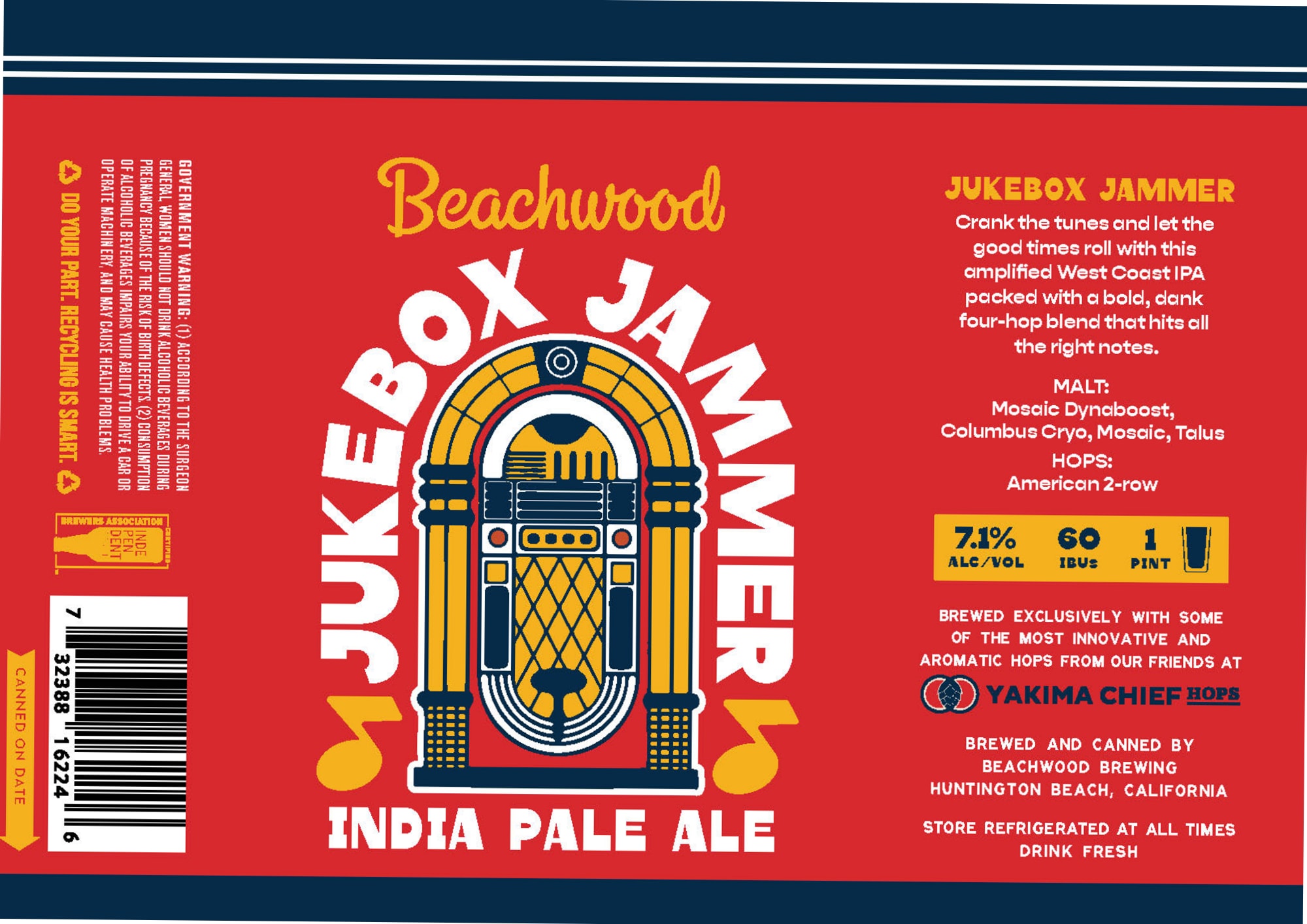 Jukebox Jammer by Beachwood Brewing - beer label