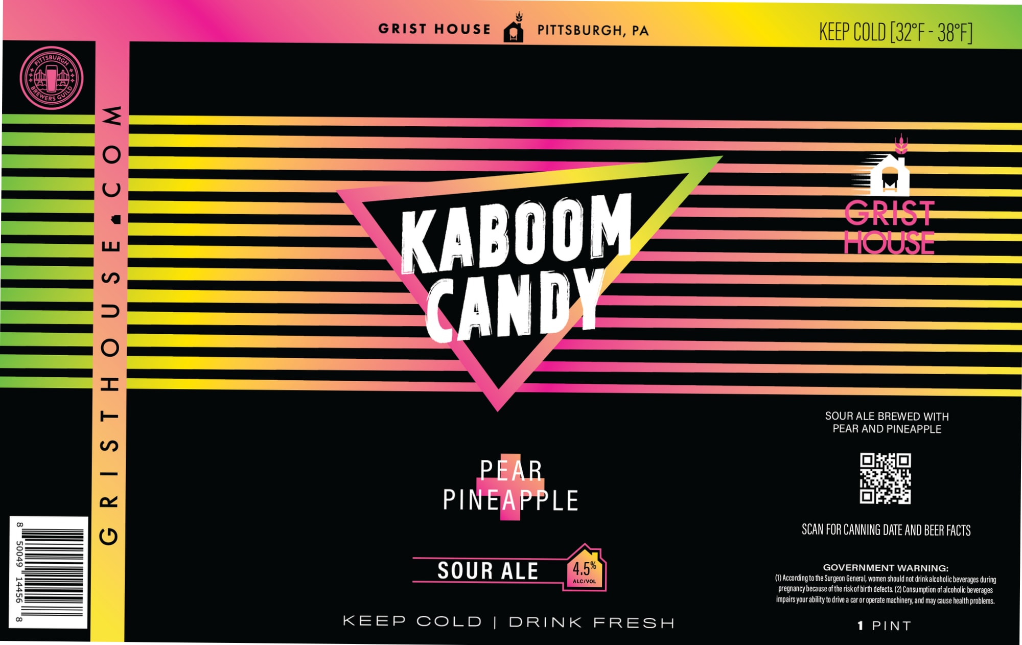 Kaboom Candy by Grist House Brewing Company - beer label