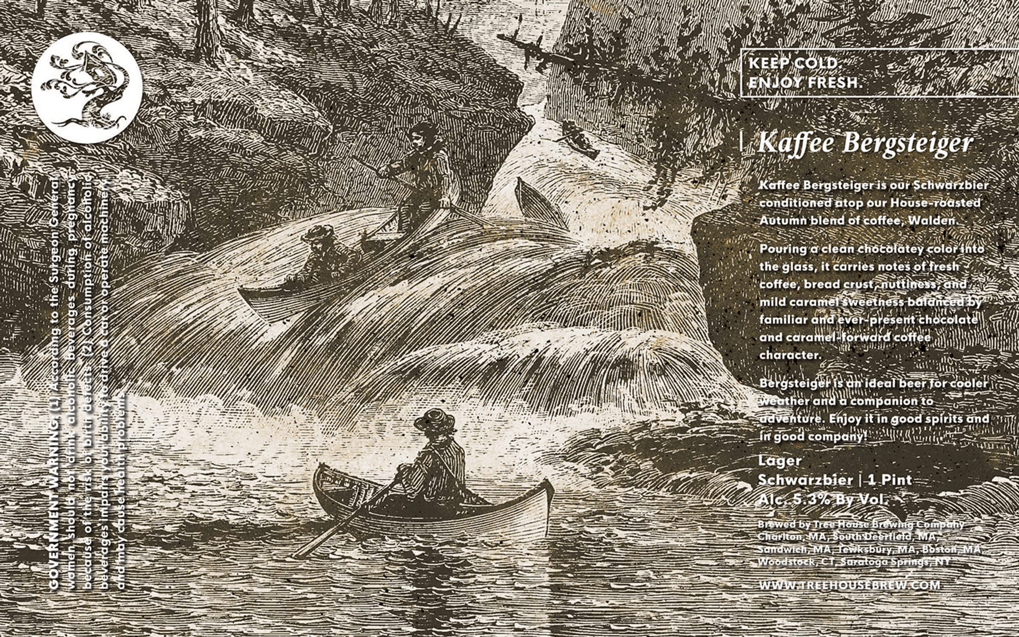 Kaffee Bergsteiger by Tree House Brewing Company - beer label