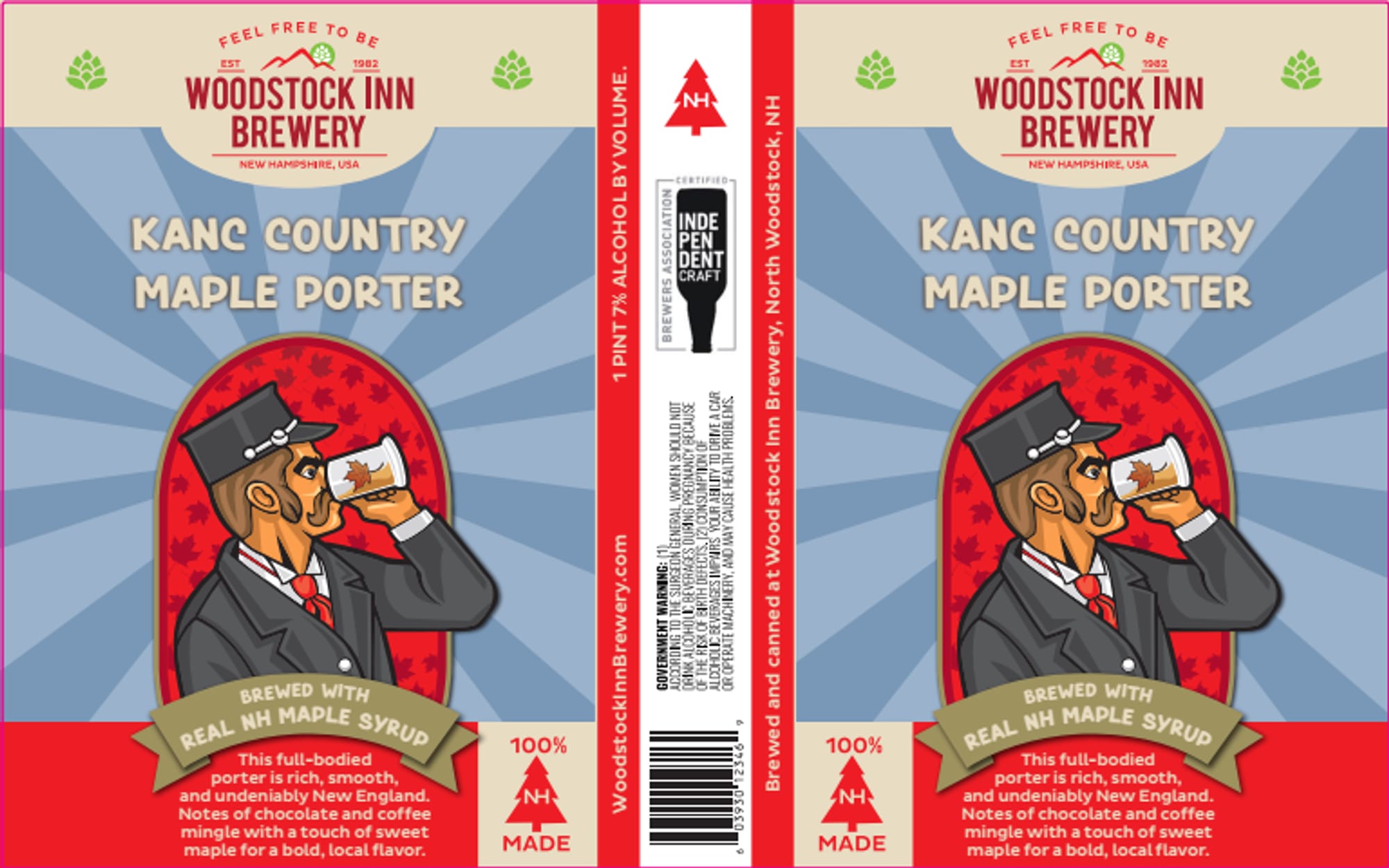 Kanc Country Maple Porter by Woodstock Inn Brewery - beer label