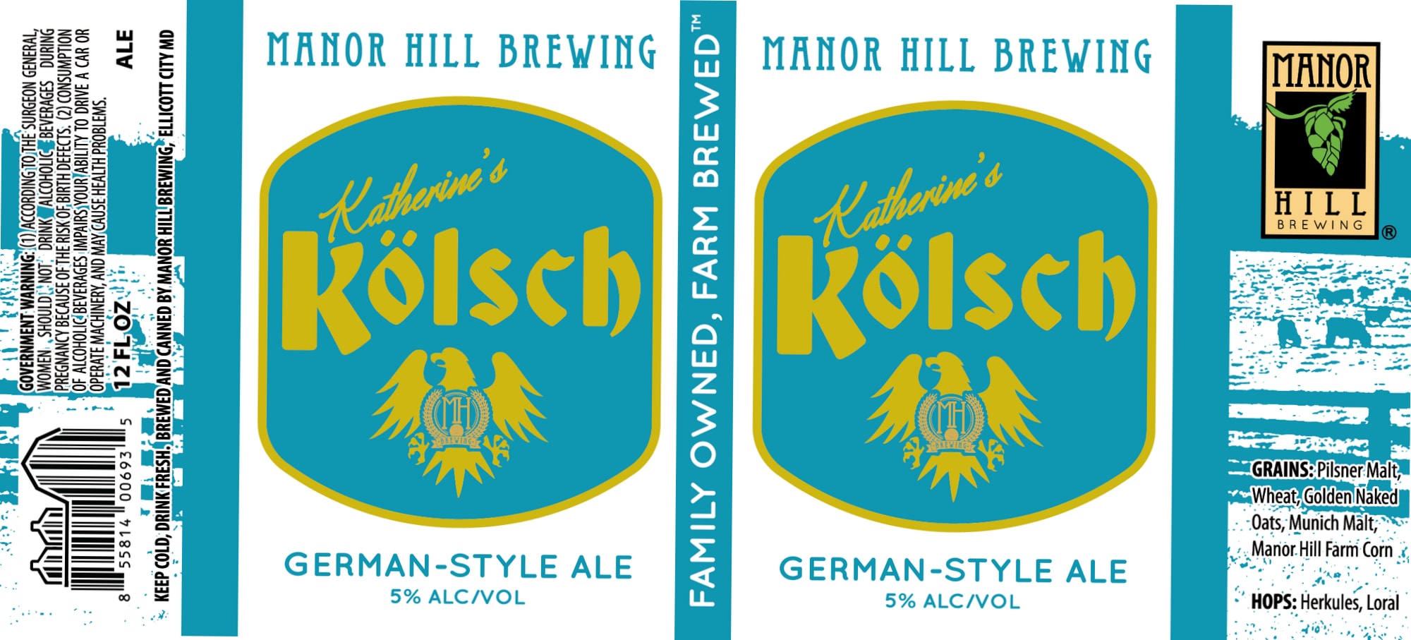 Katherine’s Kölsch by Manor Hill Brewing - beer label
