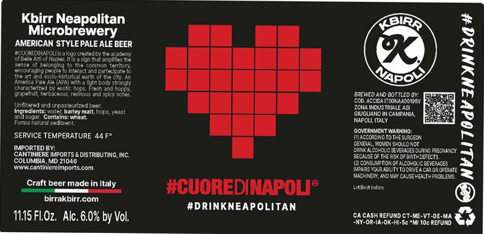 Kbirr Neapolitan by Birrkibrr Microbrewery - beer label