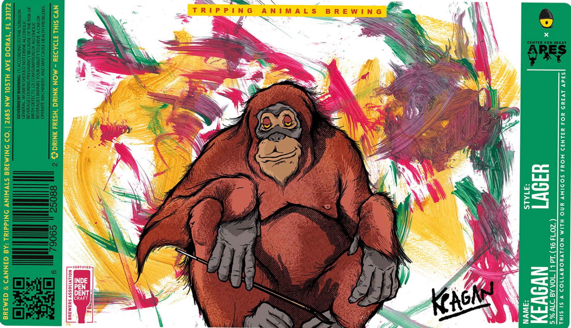 Keagan by Tripping Animals Brewing - beer label