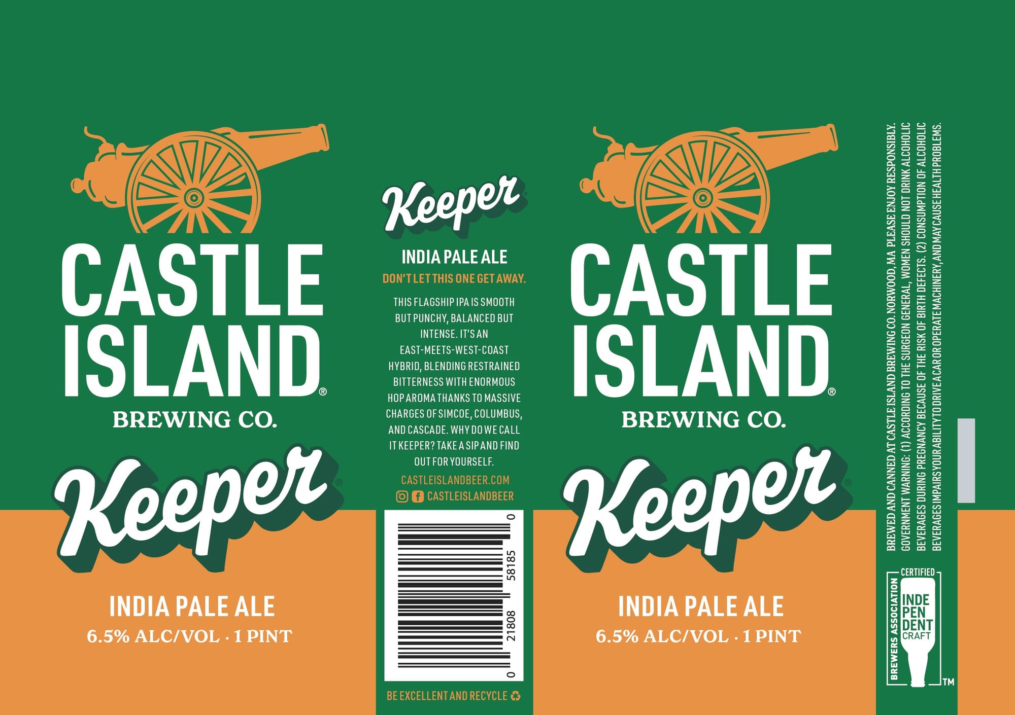 Keeper by Castle Island Brewing Co. - beer label