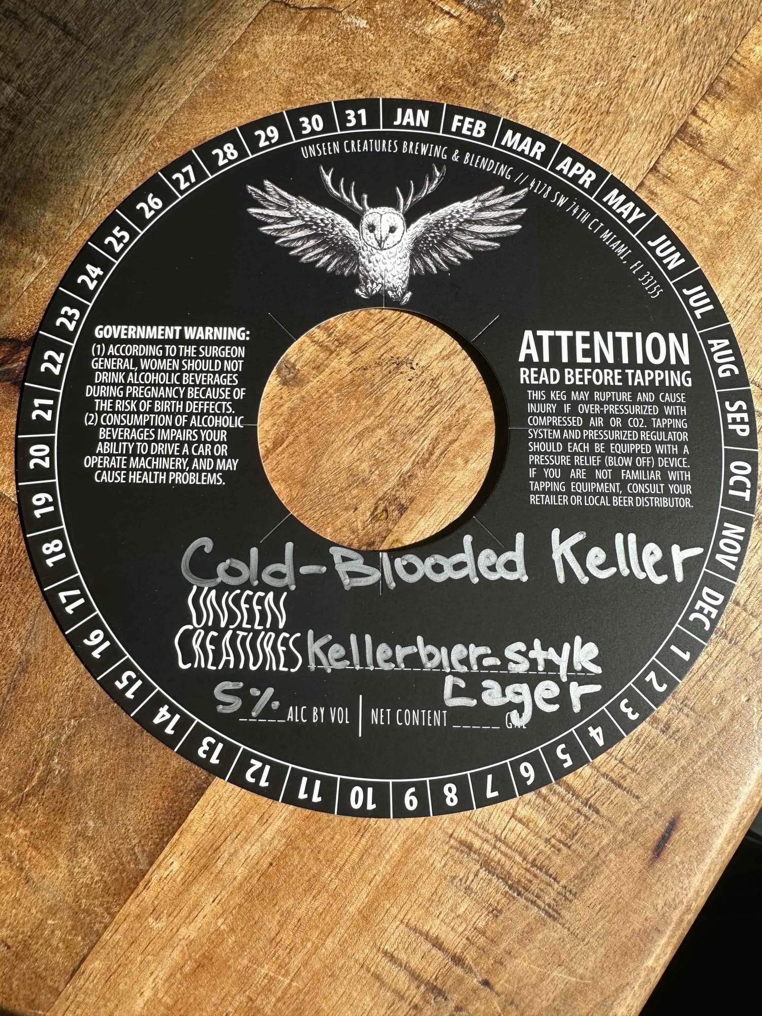 Cold-Blooded Keller Lager by Unseen Creatures Brewing & Blending - beer label