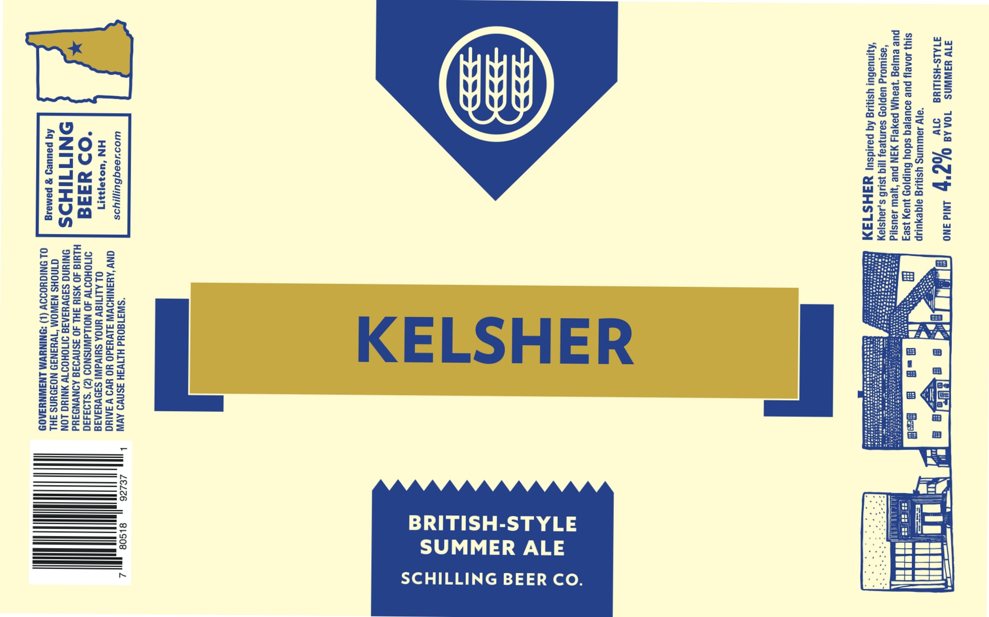 Kelsher by Schilling Beer Co. - beer label