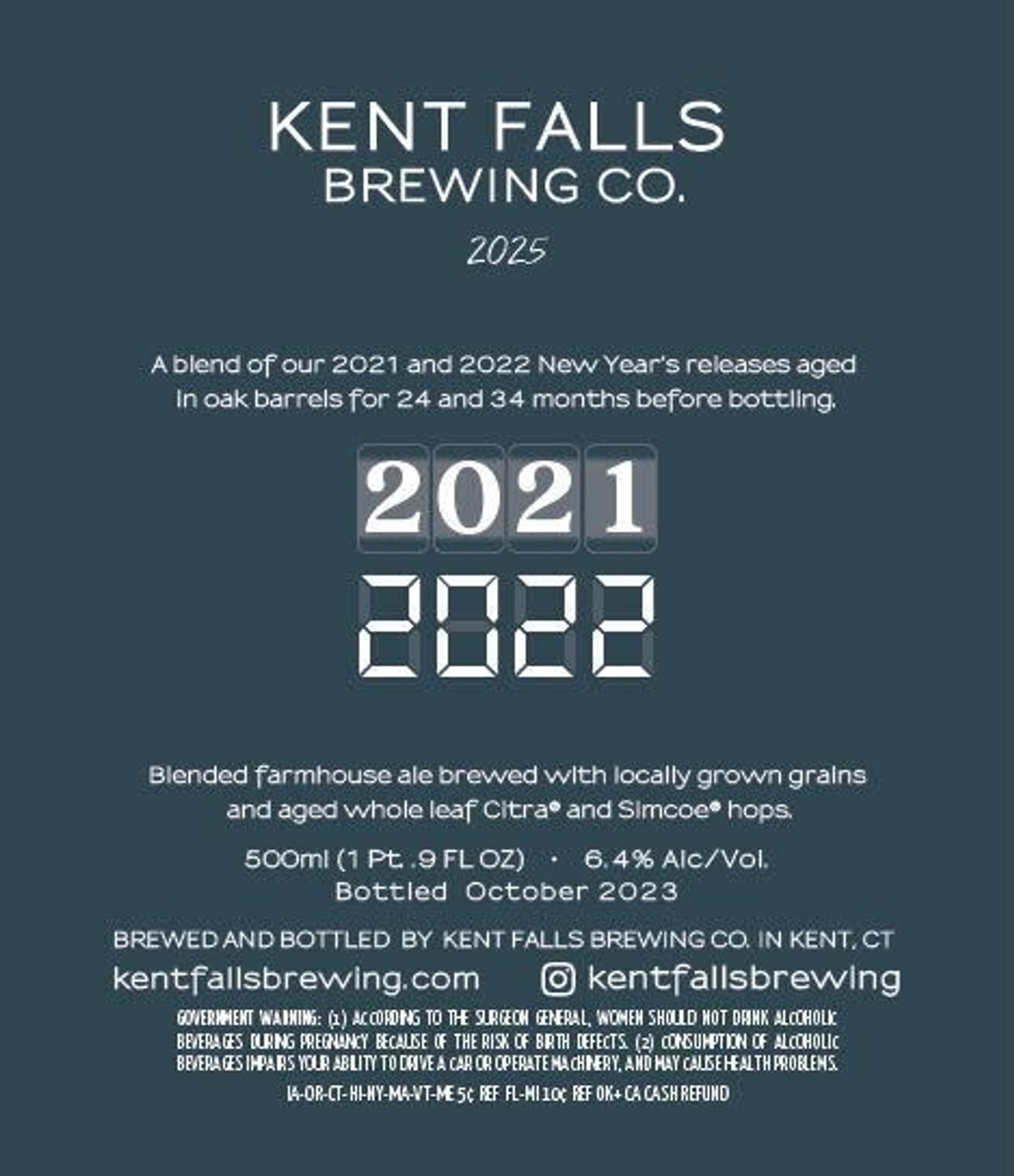 2021/2022 by Kent Falls Brewing Co. - beer label