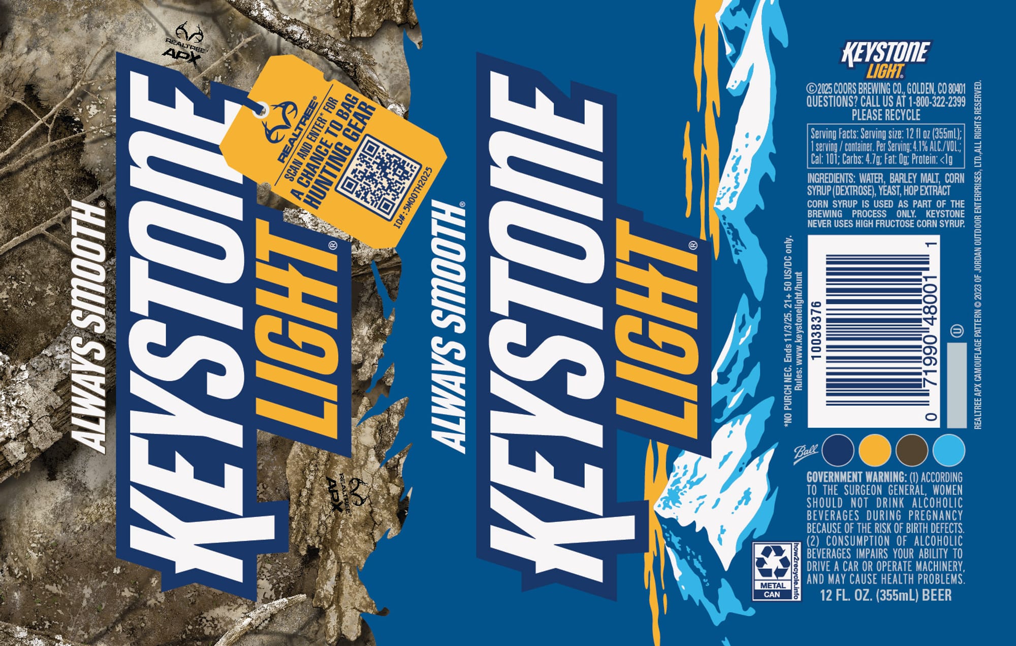 Keystone Light by Coors Brewing Co. - beer label