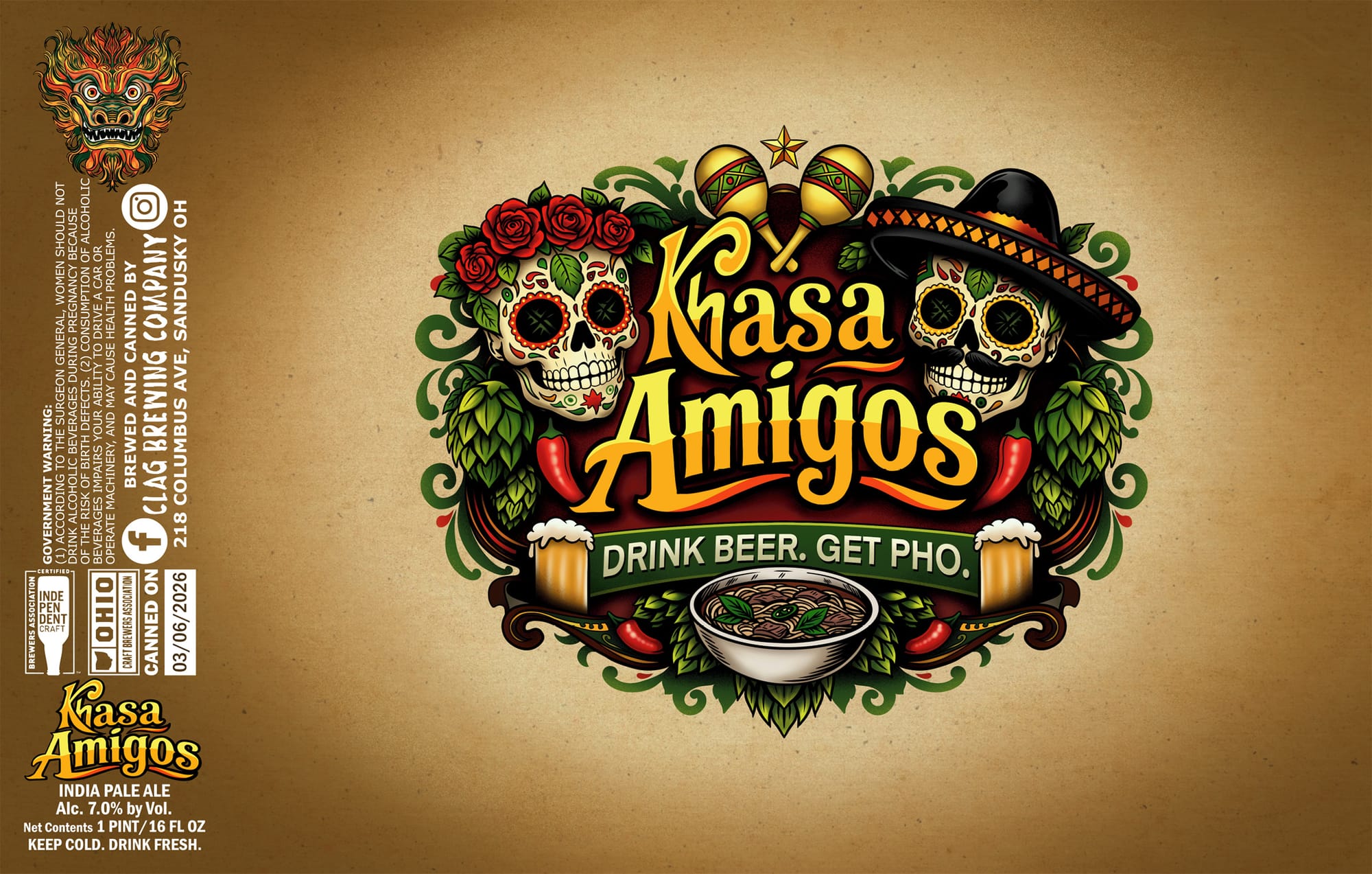 Khasa Amigos by Clag Brewing Company - beer label