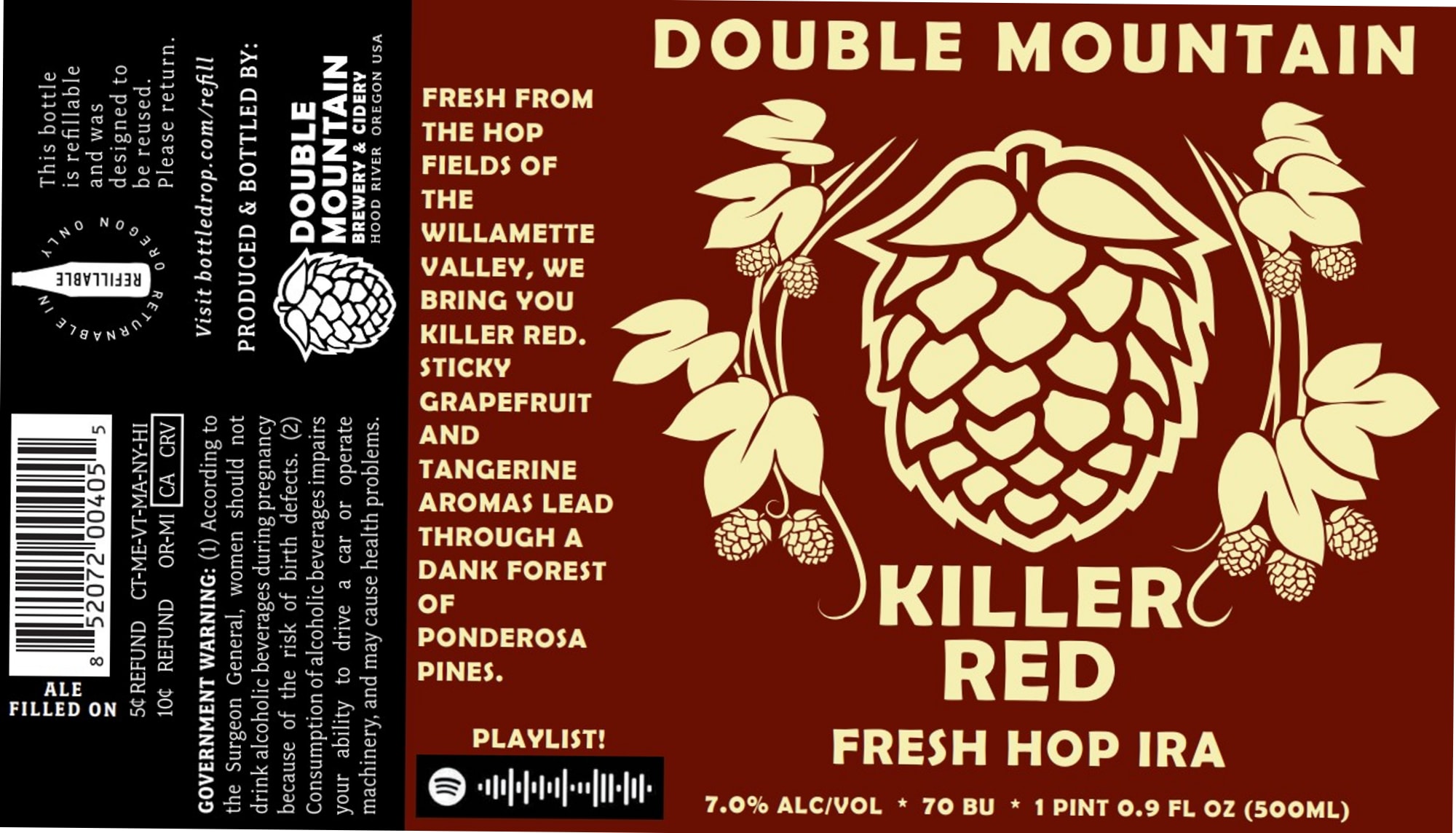 Killer Red by Double Mountain Brewery & Taphouse - beer label