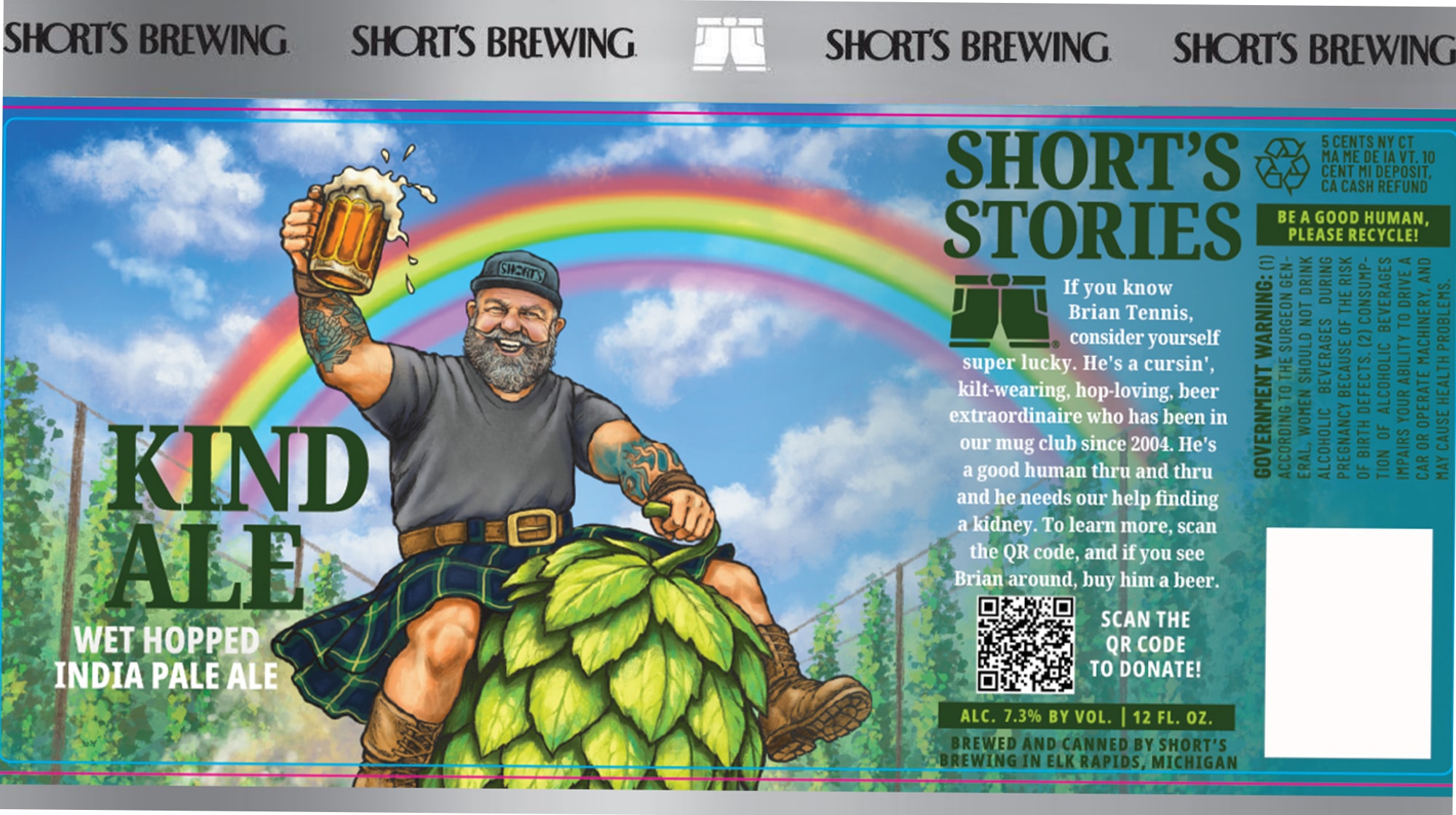 Kind Ale by Short’s Brewing Company - beer label