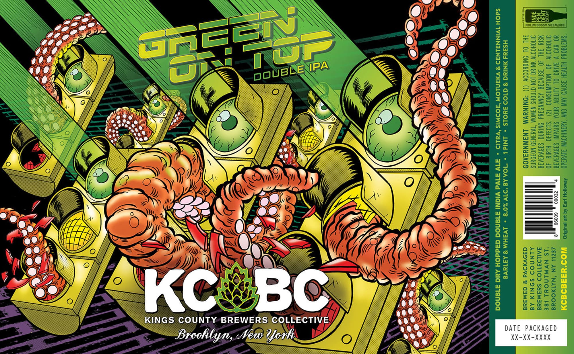 Green Up by Kings County Brewers Collective - beer label