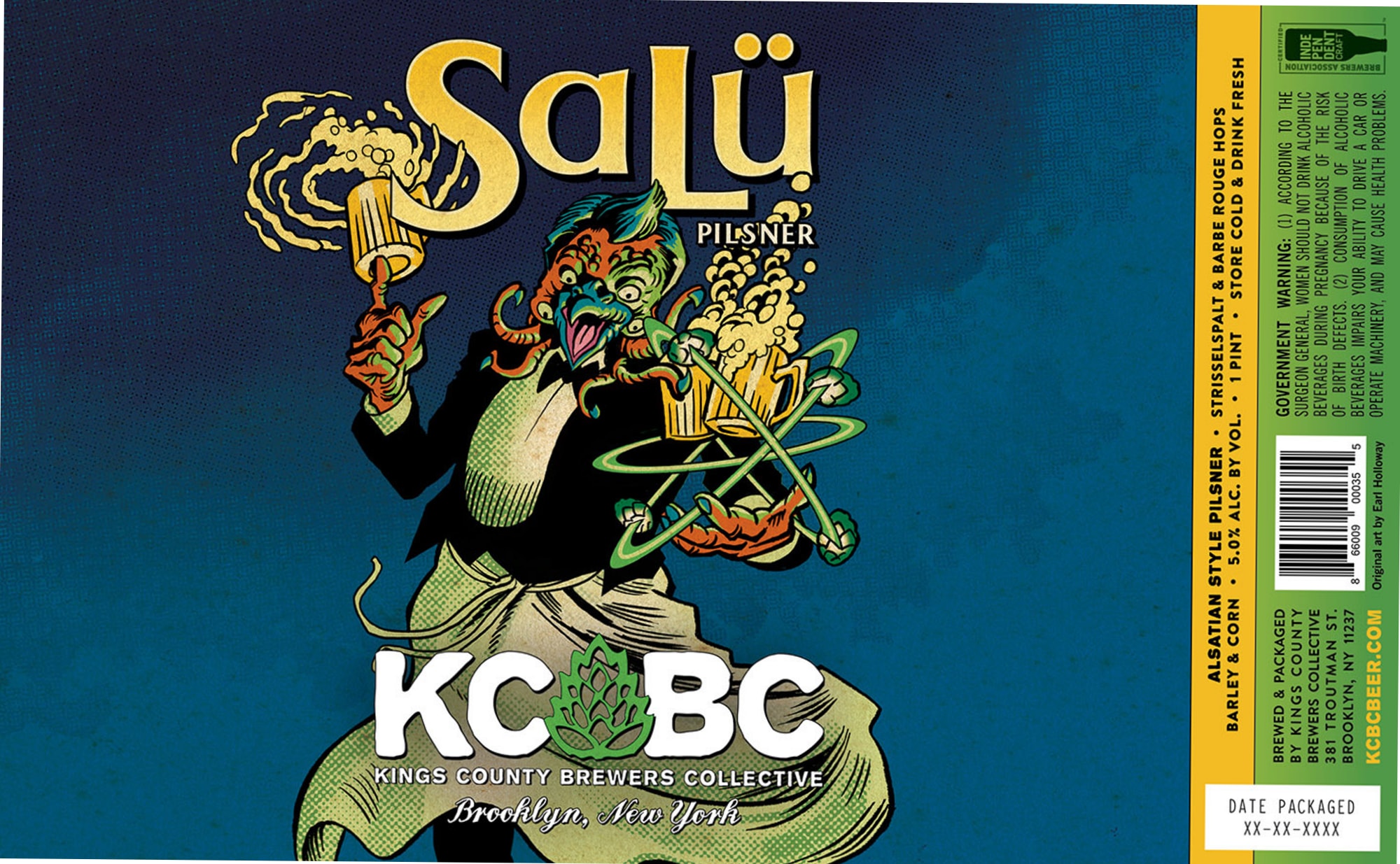 KCBC Salü by Kings County Brewers Collective - beer label
