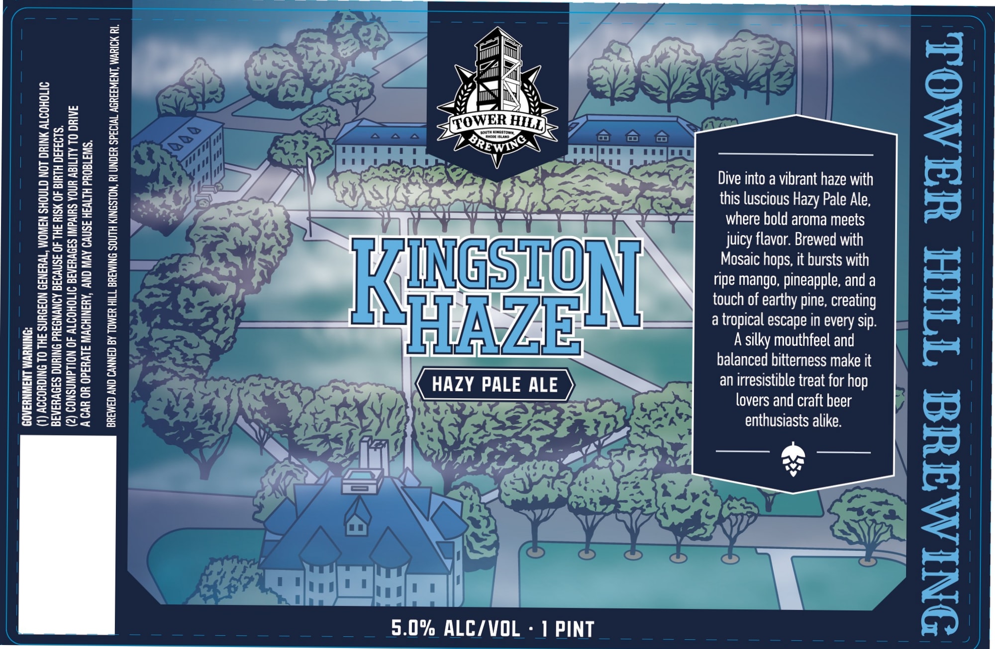 Kingston Haze by Tower Hill Brewing - beer label