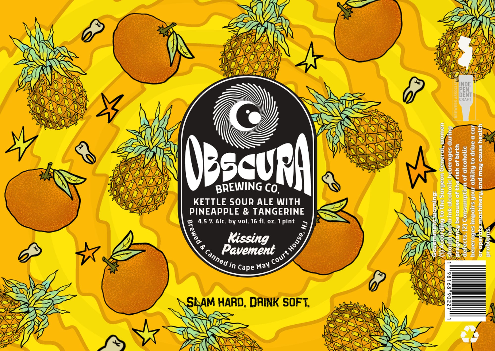 Kissing Pavement by Obscura Brewing Co. - beer label