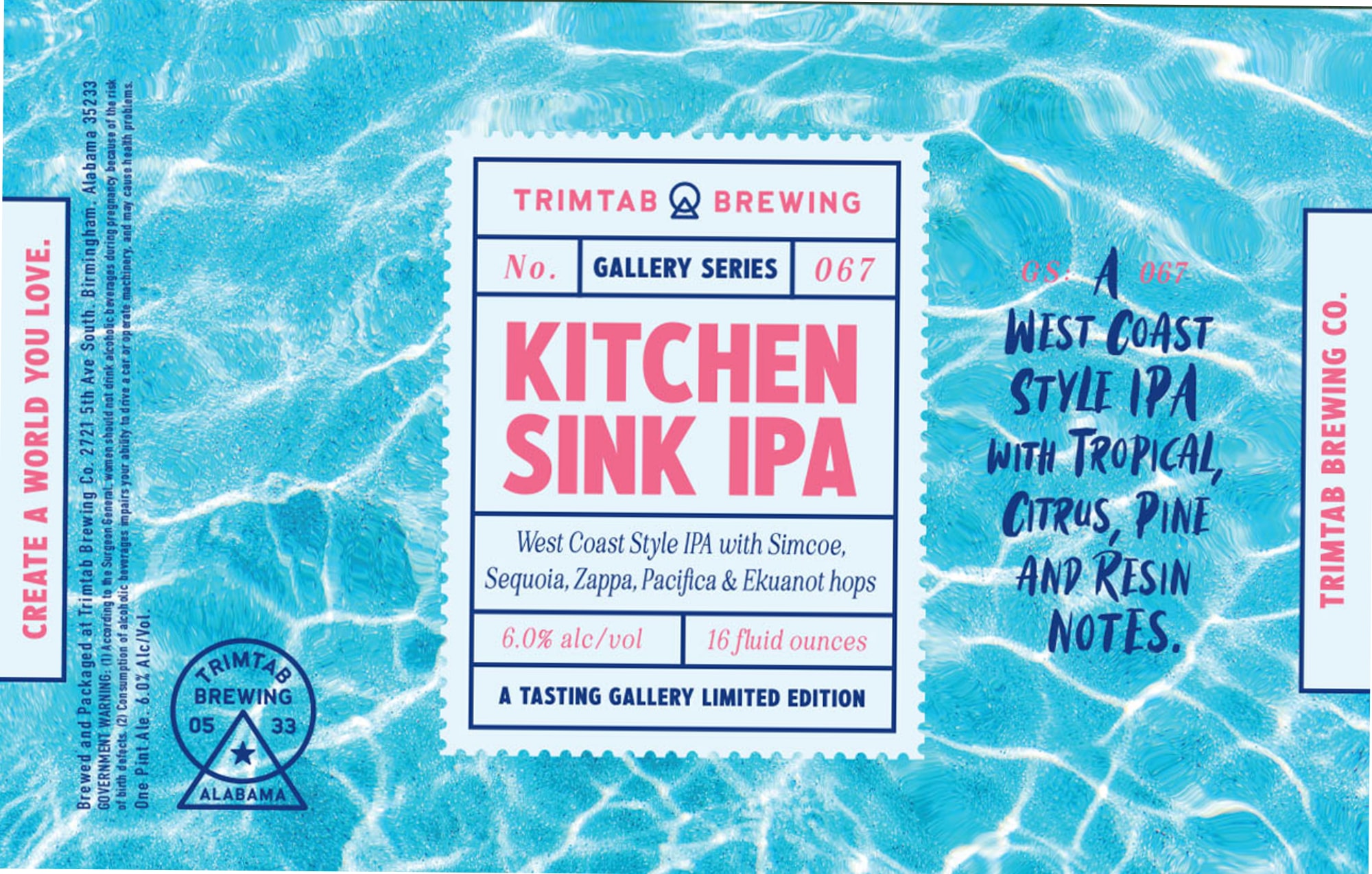 Kitchen Sink IPA by Trimtab Brewing - beer label