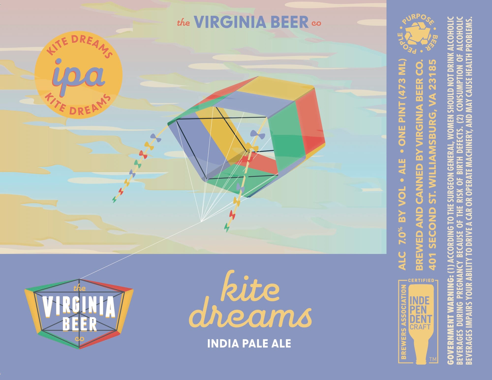 Kite Dreams by The Virginia Beer Company - beer label
