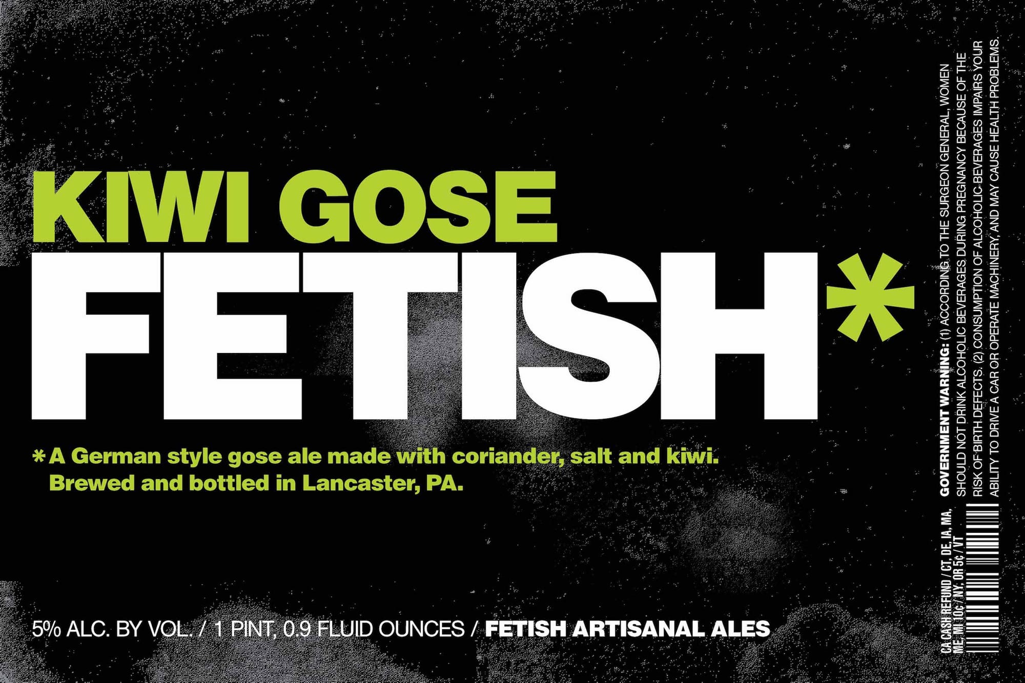 Kiwi Gose by Fetish Artisan Ales - beer label