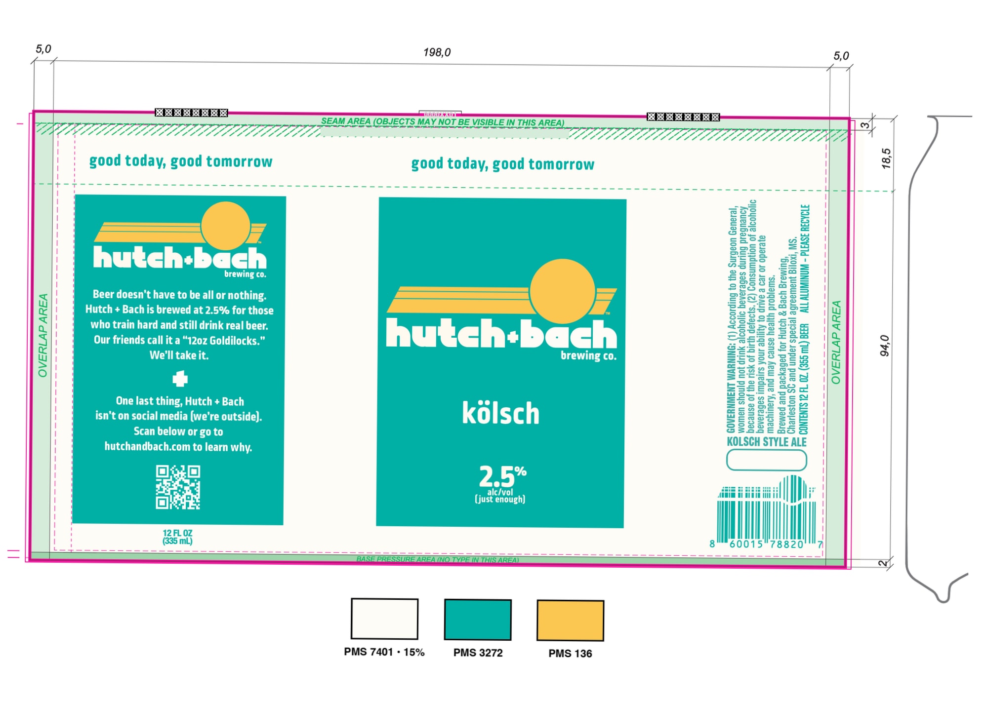 Kölsch by Hutch-Bach Brewing Co. - beer label