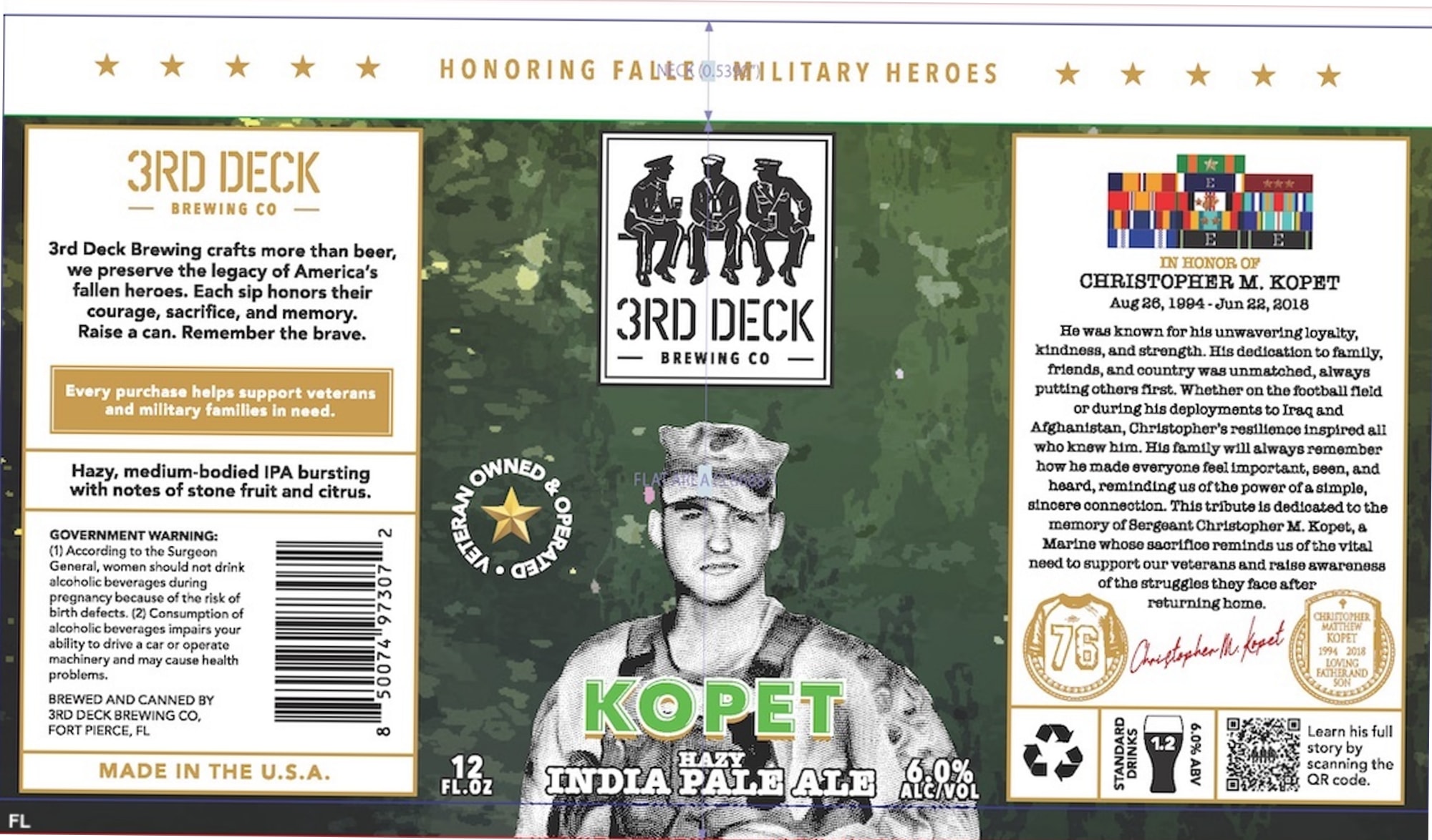 Kopet India Pale Ale by 3rd Deck Brewing Co. - beer label