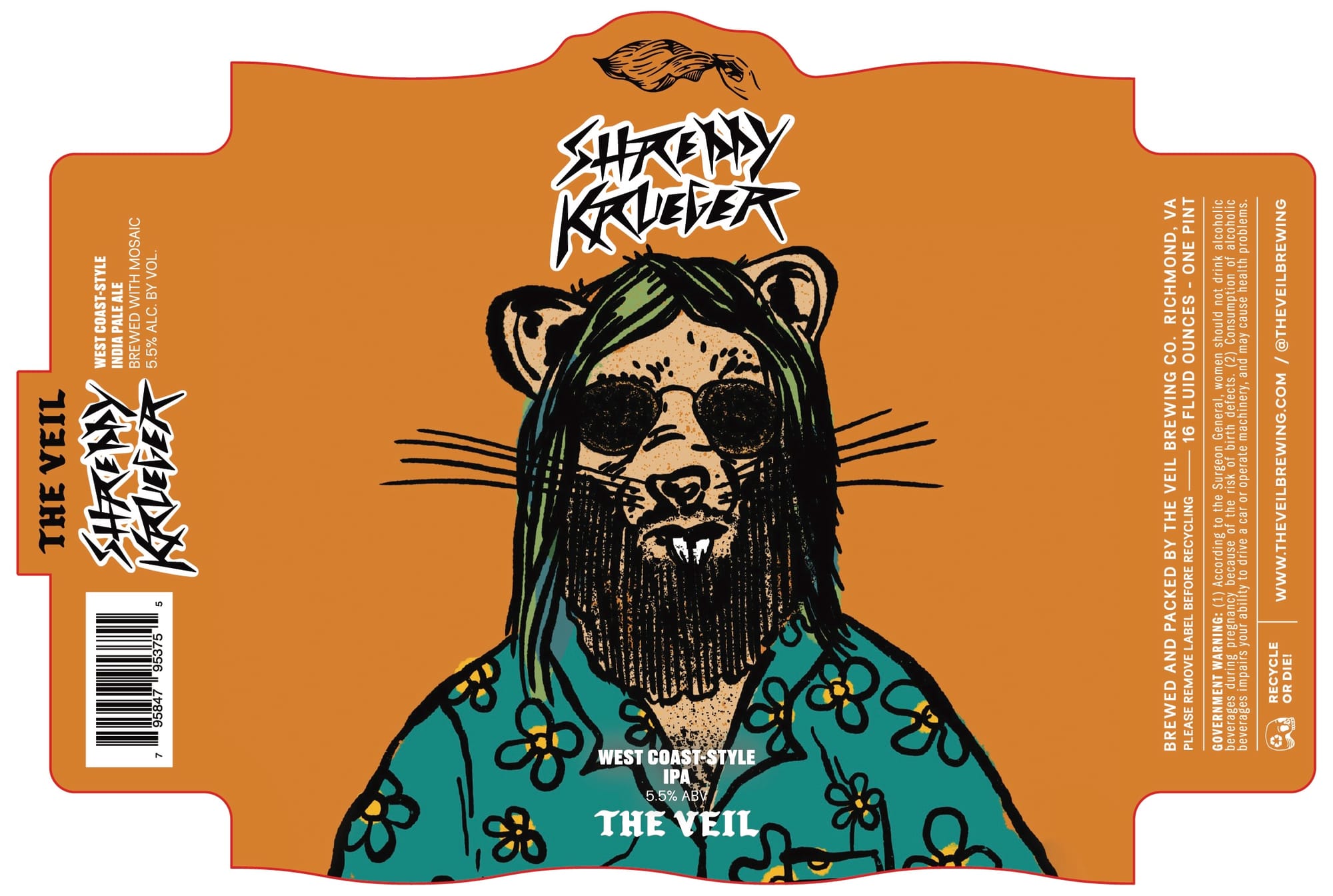 Krüever by The Veil Brewing Co. - beer label