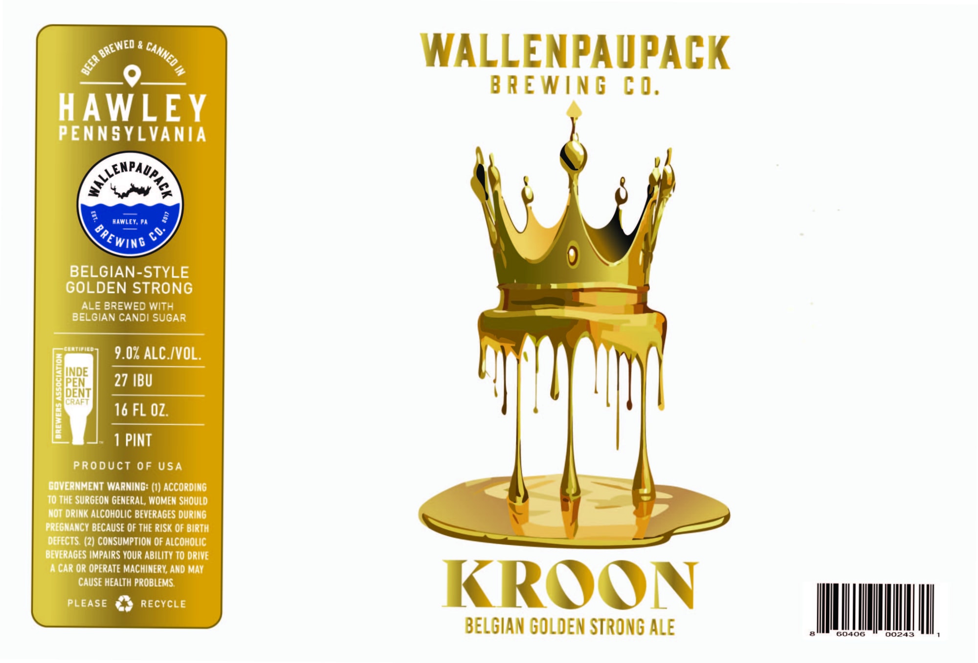 Kroon by Wallenpaupack Brewing Co. - beer label