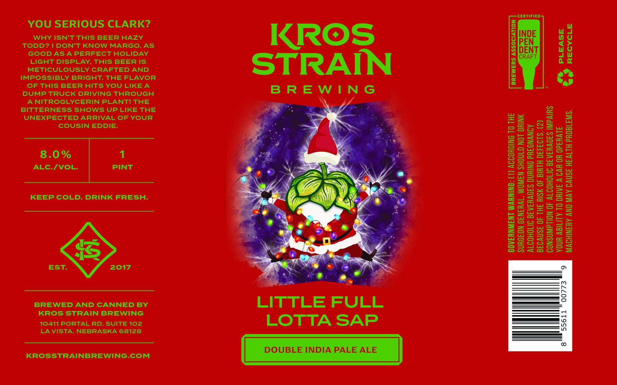 Lotta Sap by Kros Strain Brewing - beer label