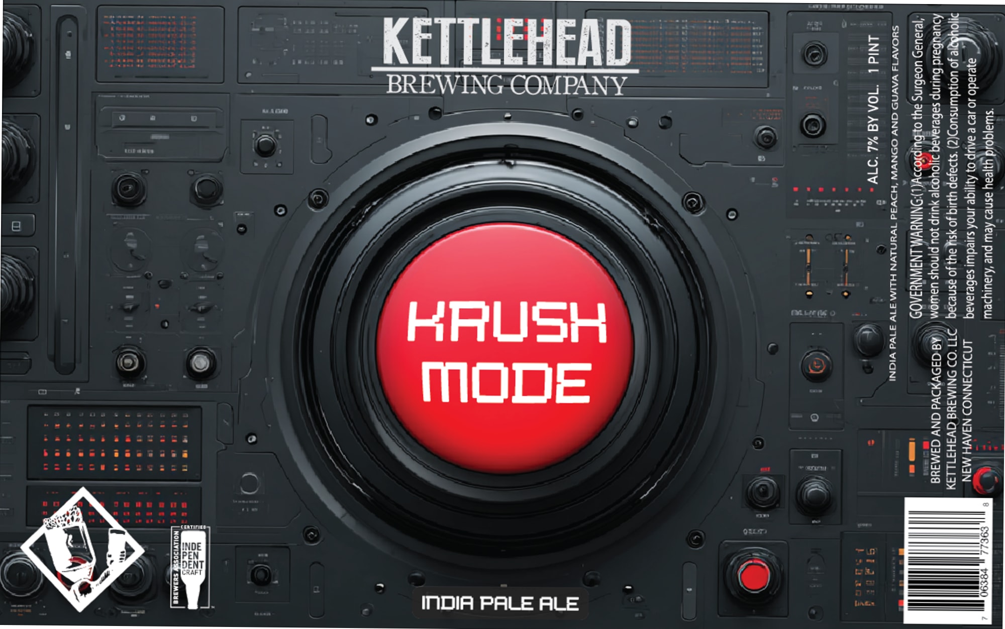 Krush Mode by Kettlehead Brewing Company - beer label
