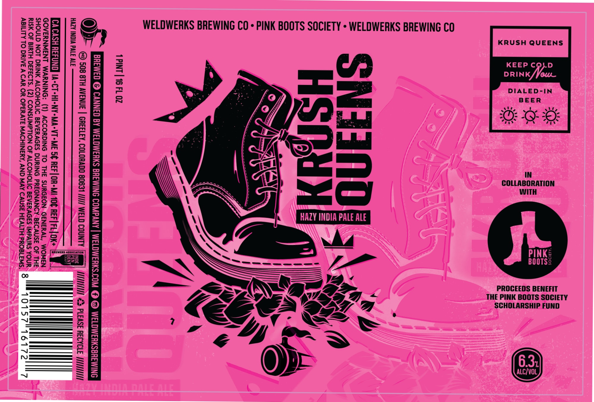 Krush Queens by Weldwerks Brewing Co - beer label