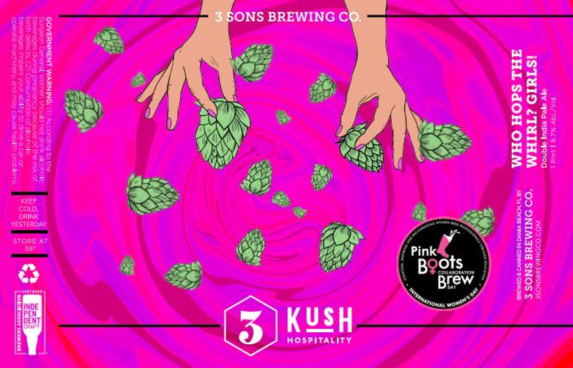 Kush by 3 Sons Brewing Co. - beer label
