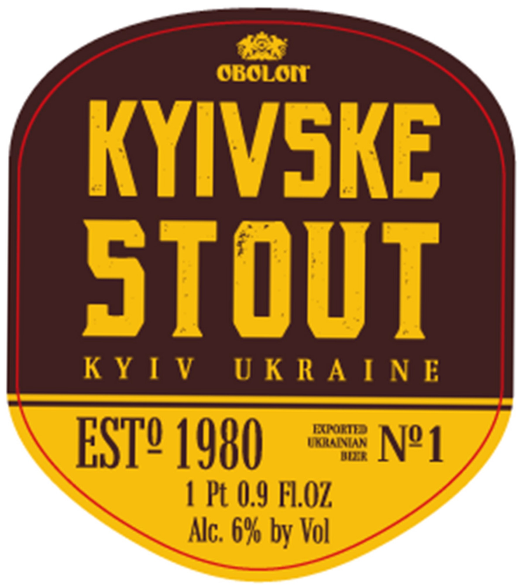 Kyivske Stout by Obolon - beer label