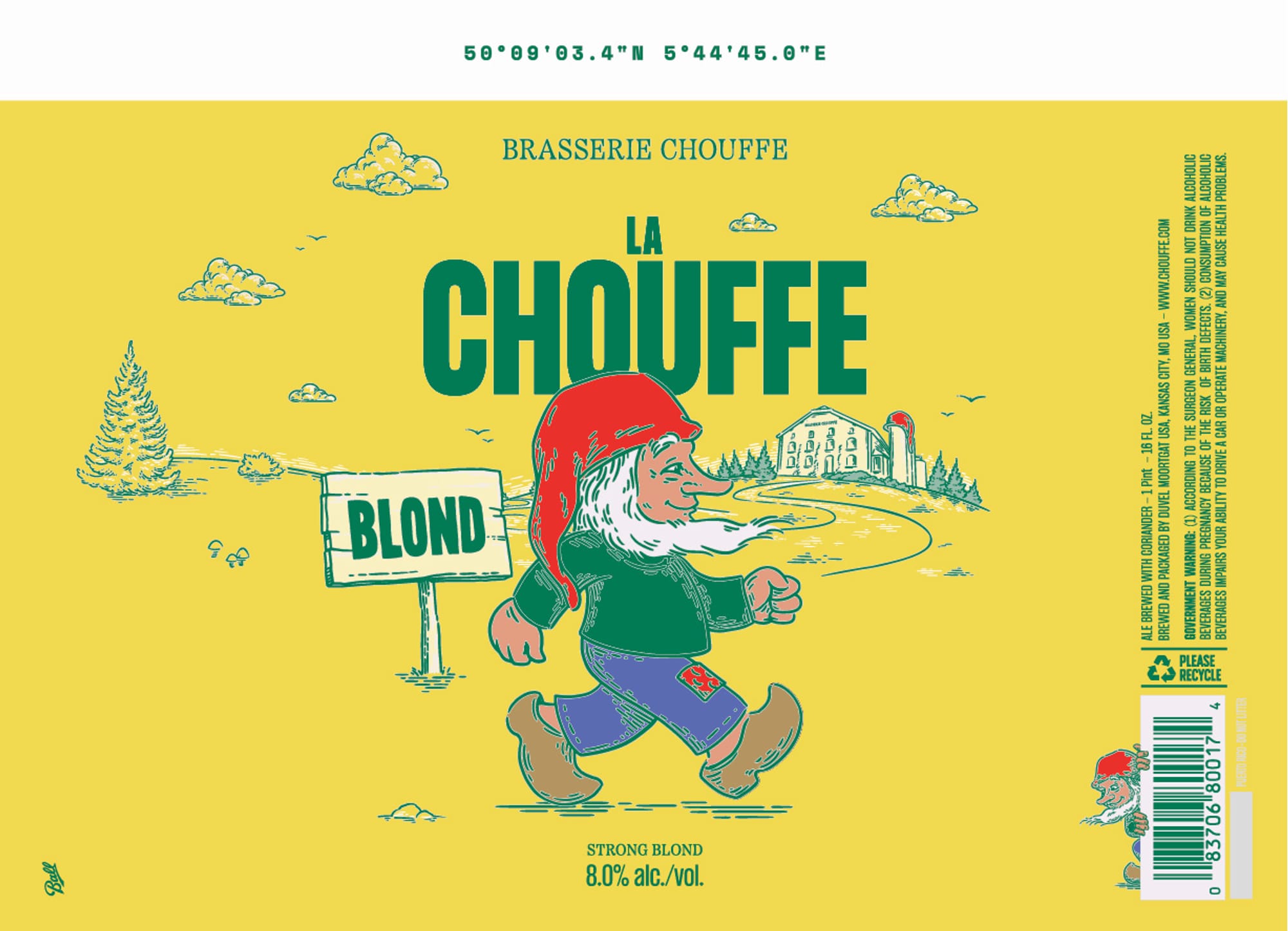 La Chouffe Blond by Brasserie Chouffe - beer label