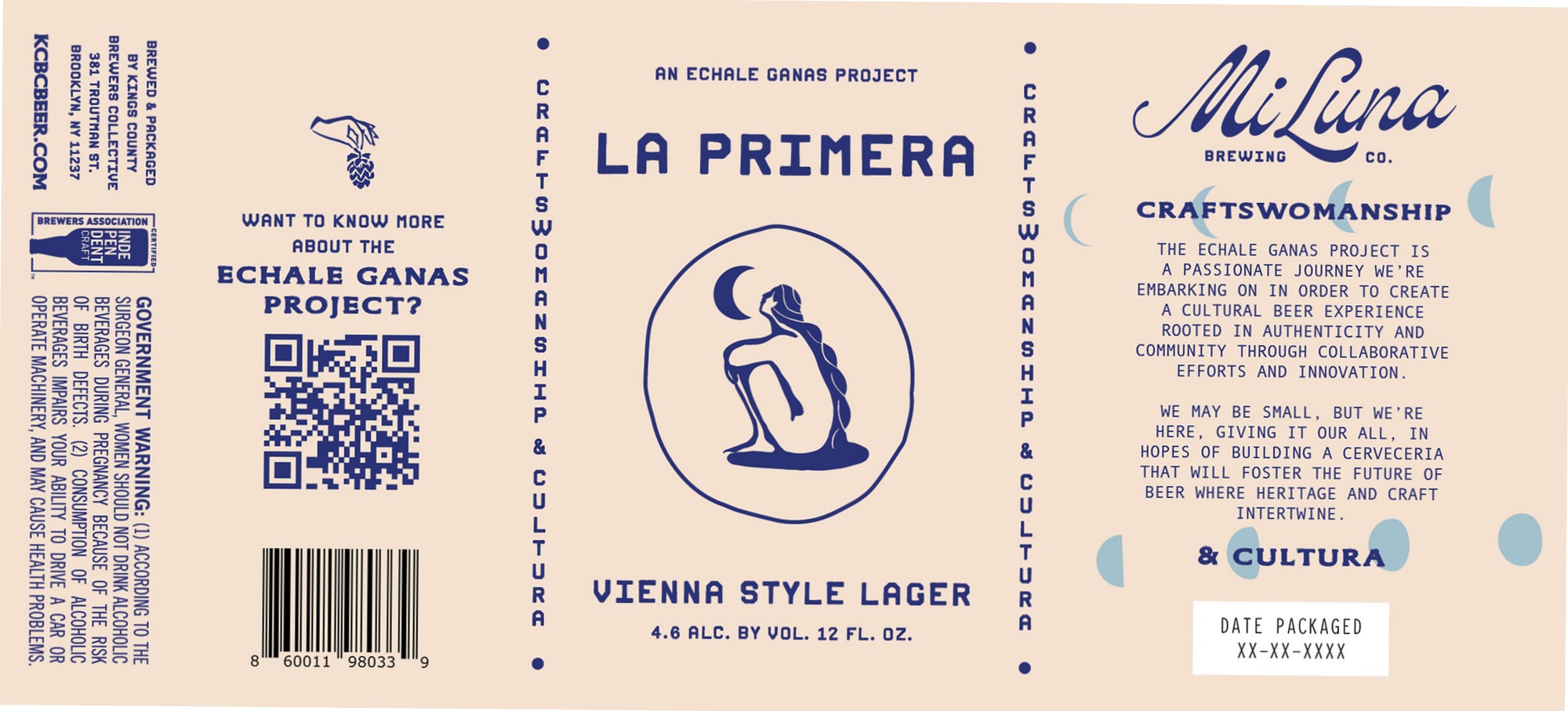 La Primera by Miluna Brewing Co. - beer label