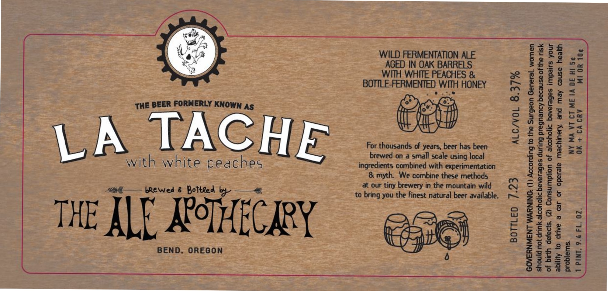 La Tache by The Ale Apothecary - beer label