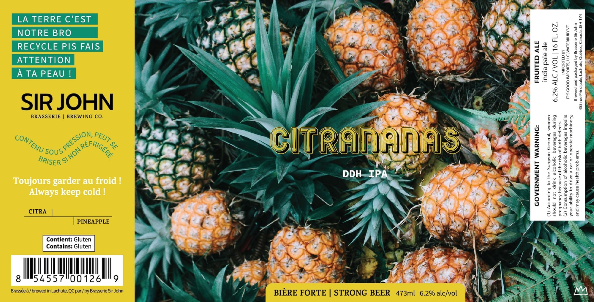 La Terre C’est Notre Bro by Brasserie & Brewing Co. Sir John - beer label