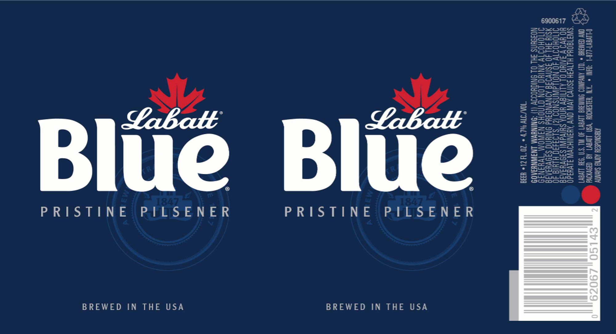 Blue by Labatt - beer label
