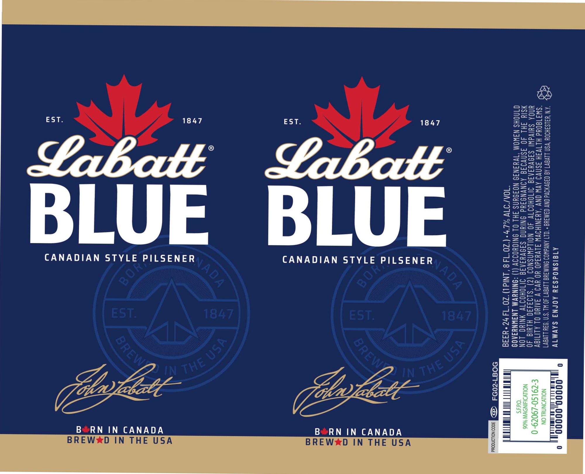 Labatt Blue by Labatt - beer label