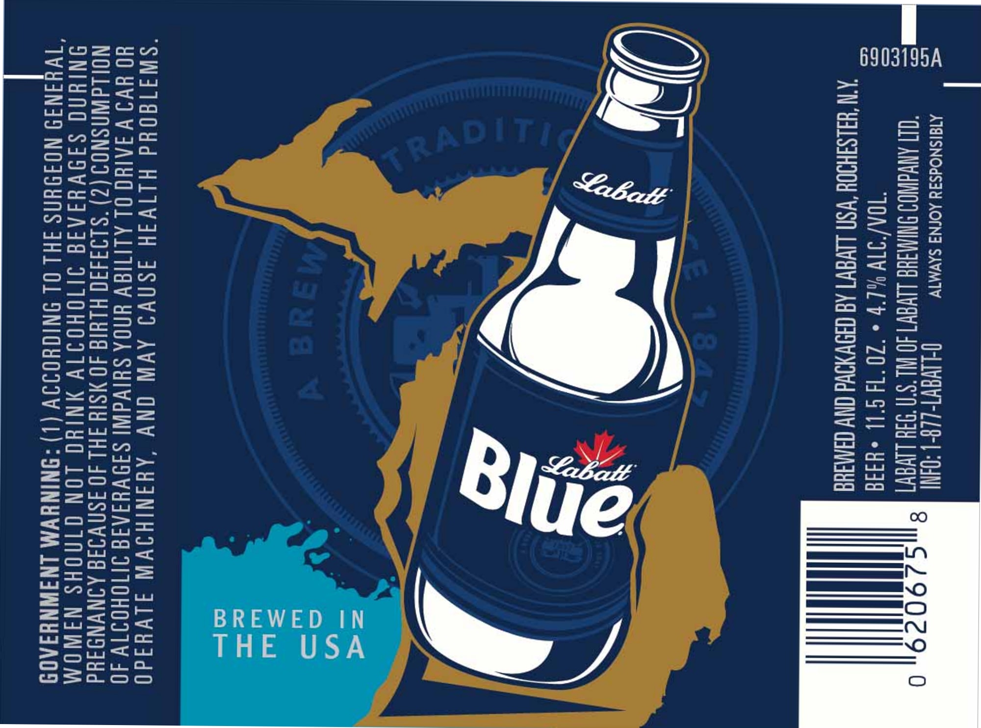 Labatt Blue by Labatt USA - beer label