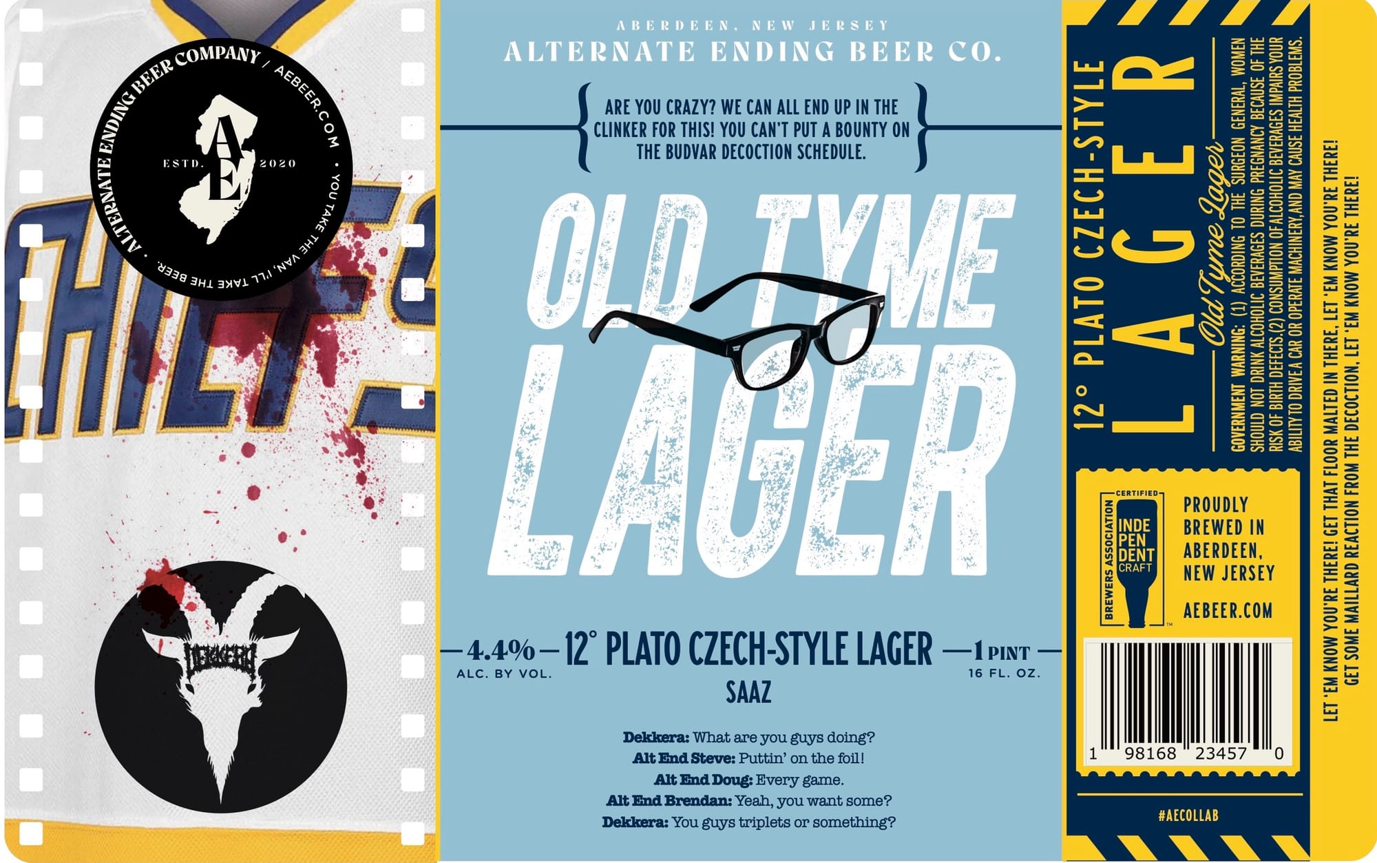 Old Type Lager by Alternate Ending Beer Company - beer label