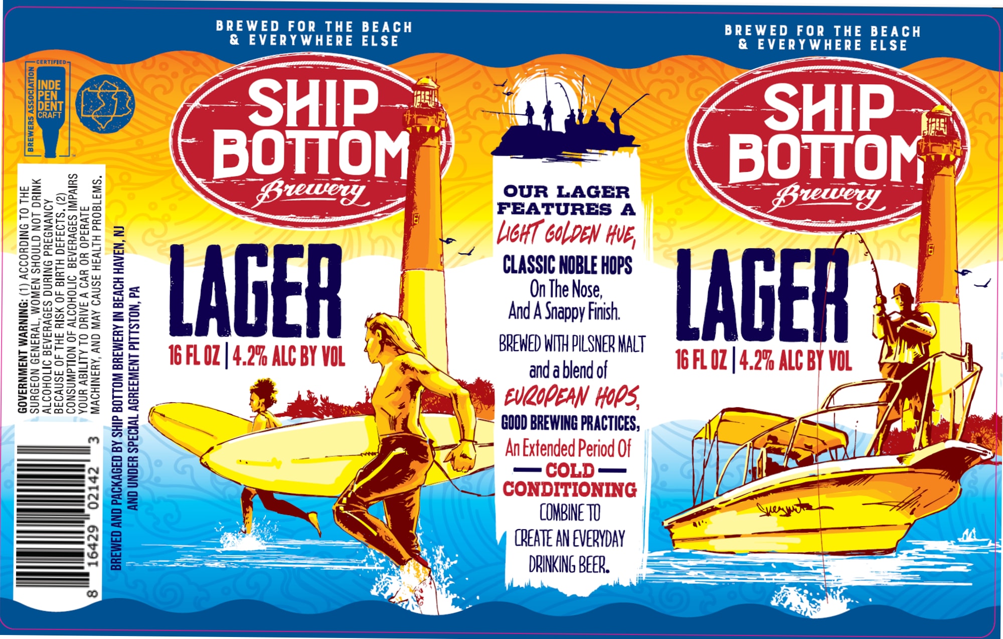 Lager by Ship Bottom Brewery - beer label